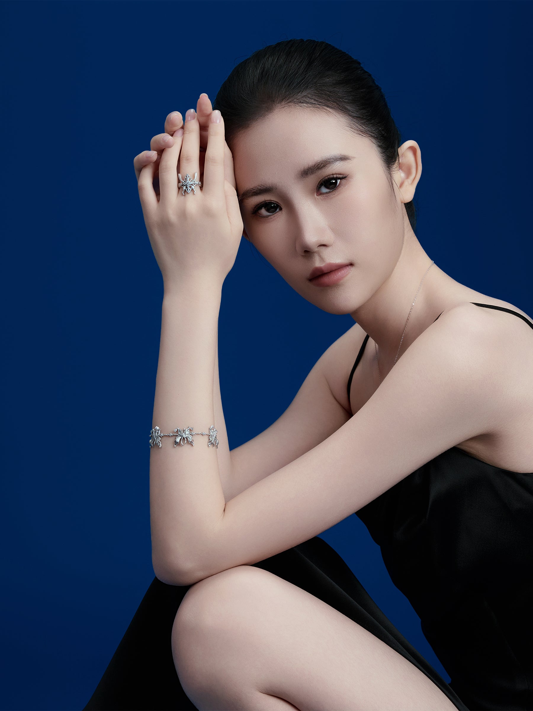 Elf Silver Ring with Zircon Accents