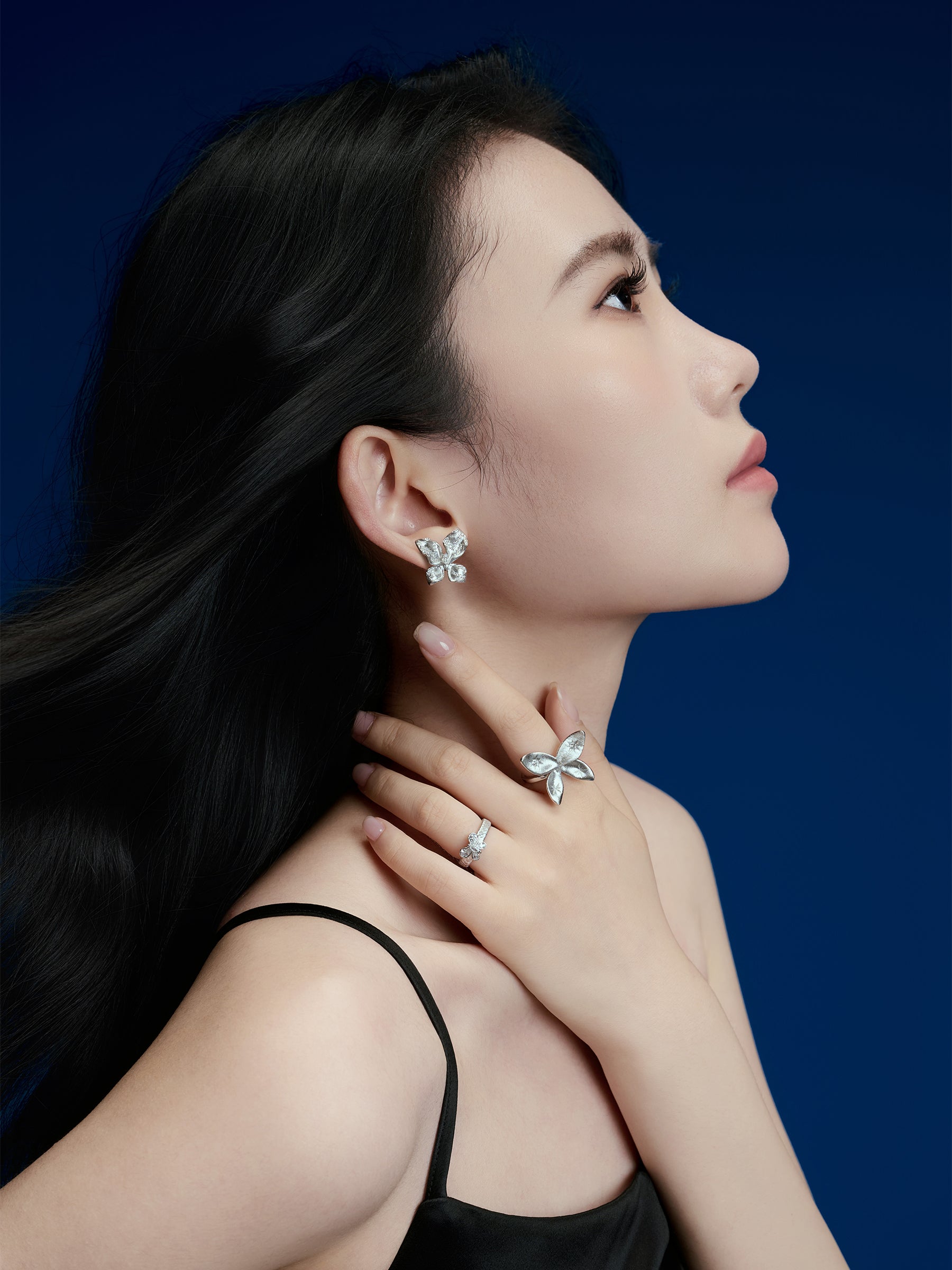 Silver Butterfly Stud Earrings