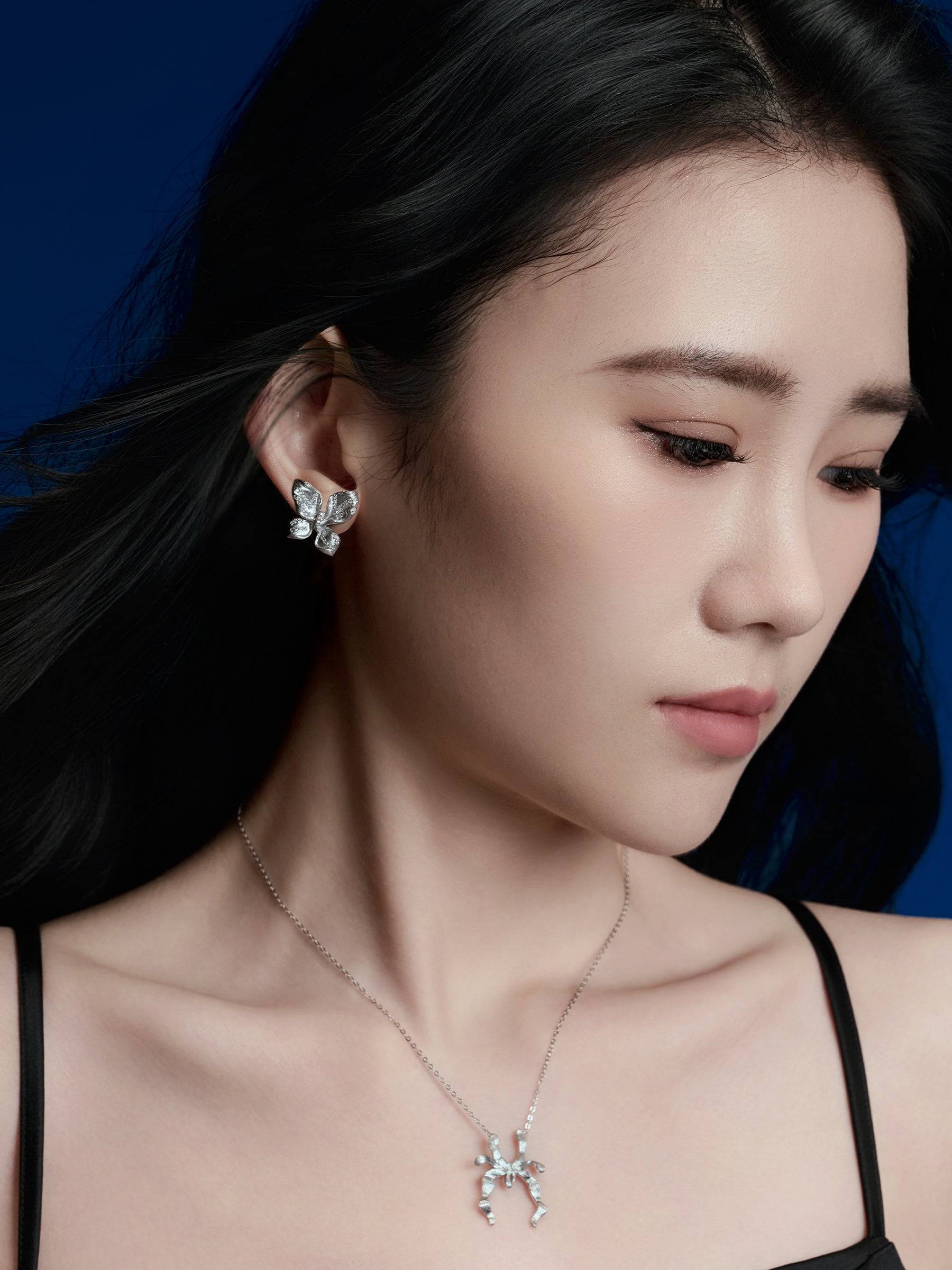 Silver Butterfly Stud Earrings