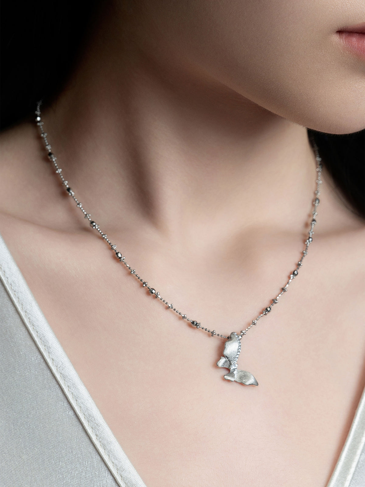 Silver Butterfly - Inspired Pendant Necklace