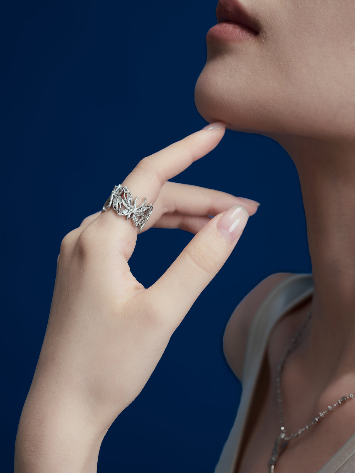 Silver Filigree Butterfly Ring