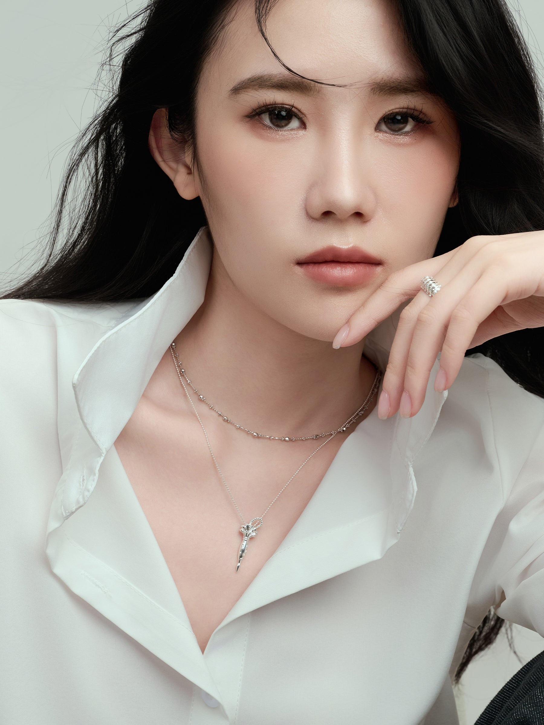 925 Sterling Silver Umbrella Pendant Necklace