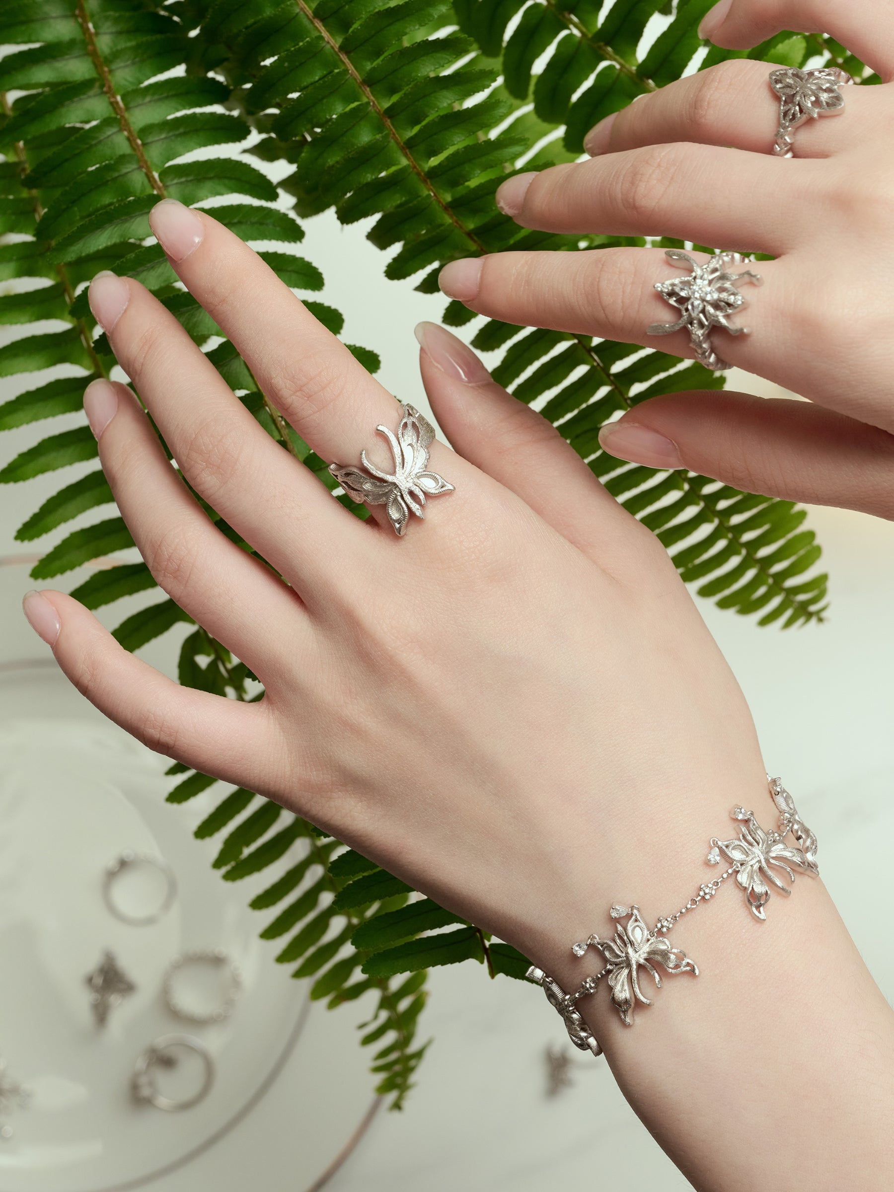 Elf-Inspired Open Silver Butterfly Ring