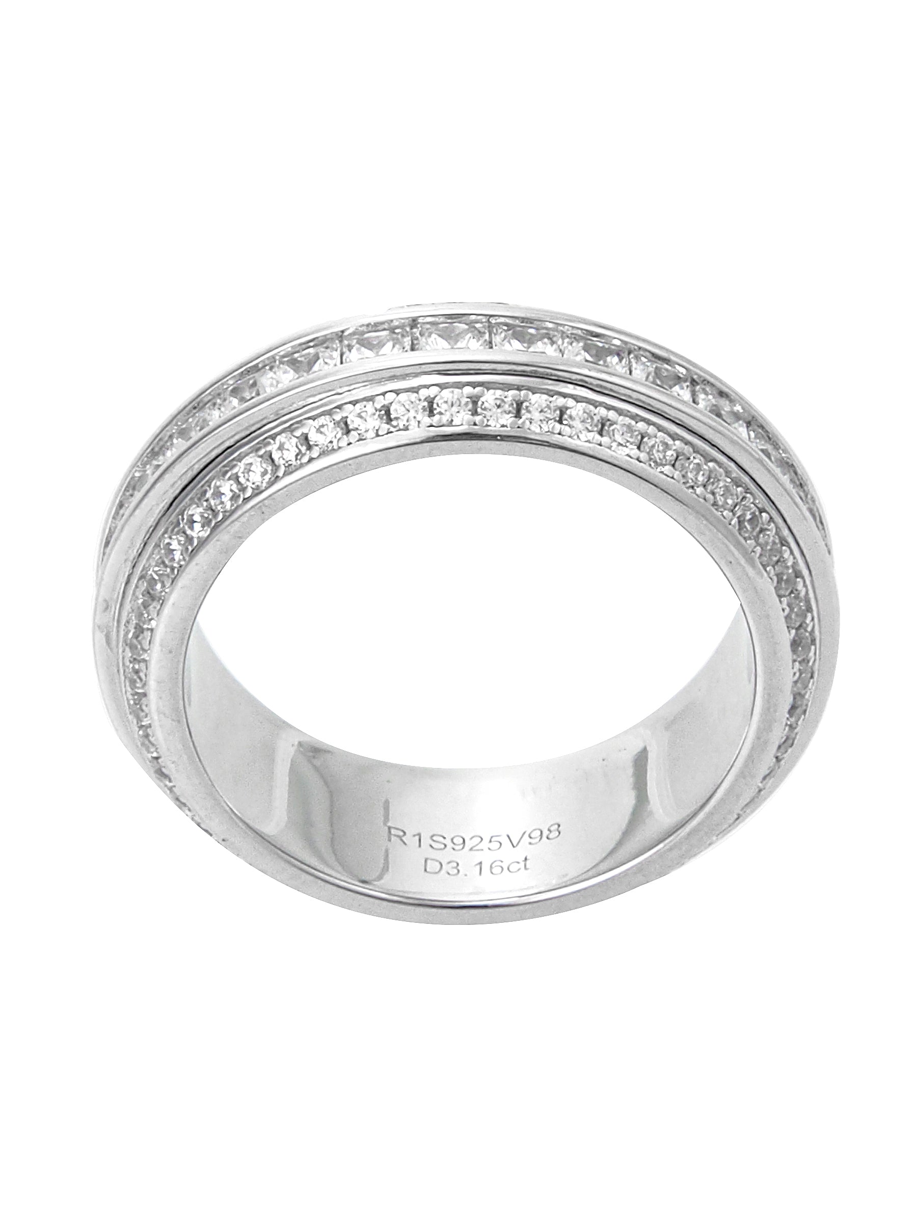 Sterling Silver Cubic Zirconia Eternity Ring