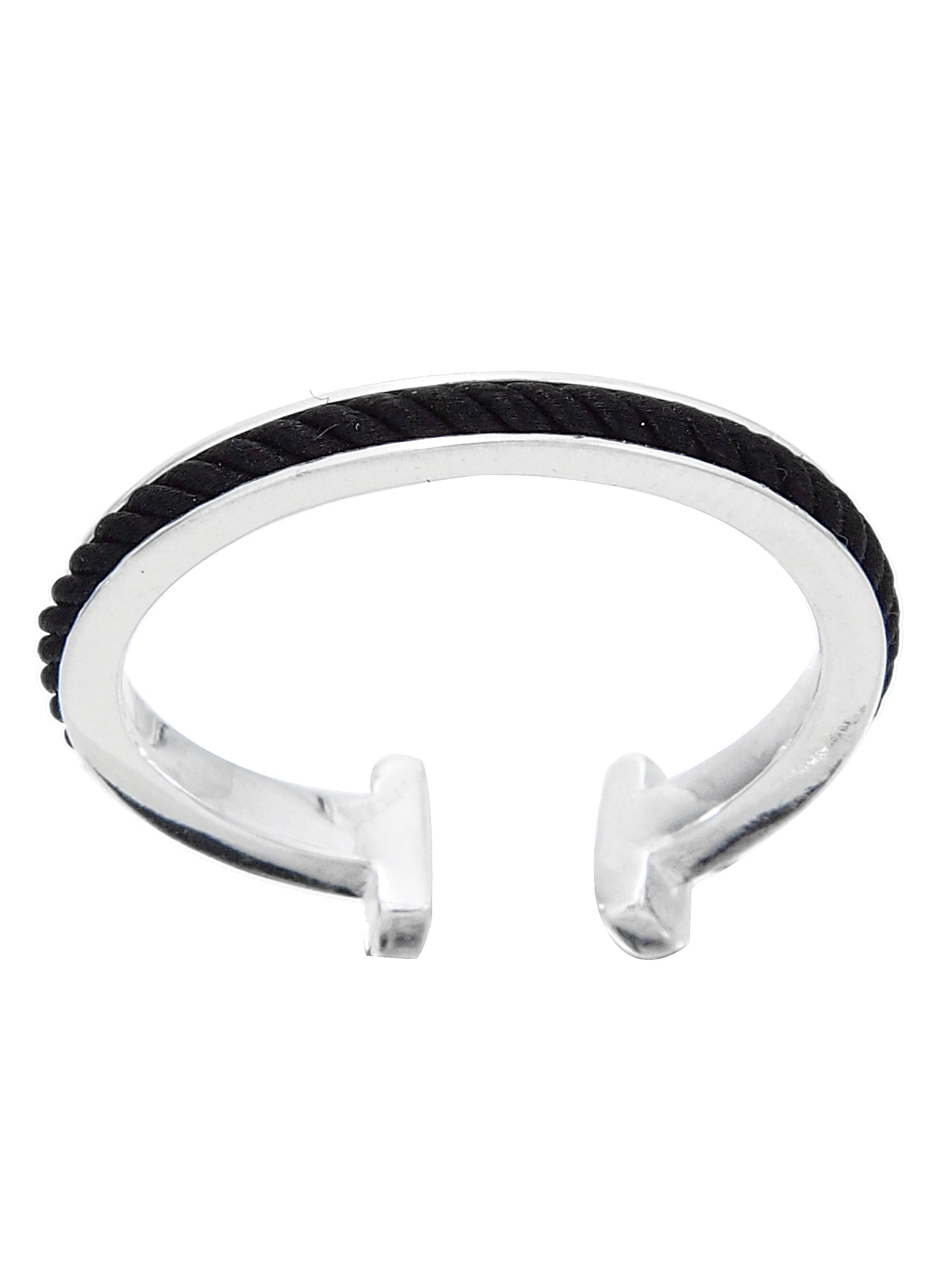 Open Rope Ring in Silver