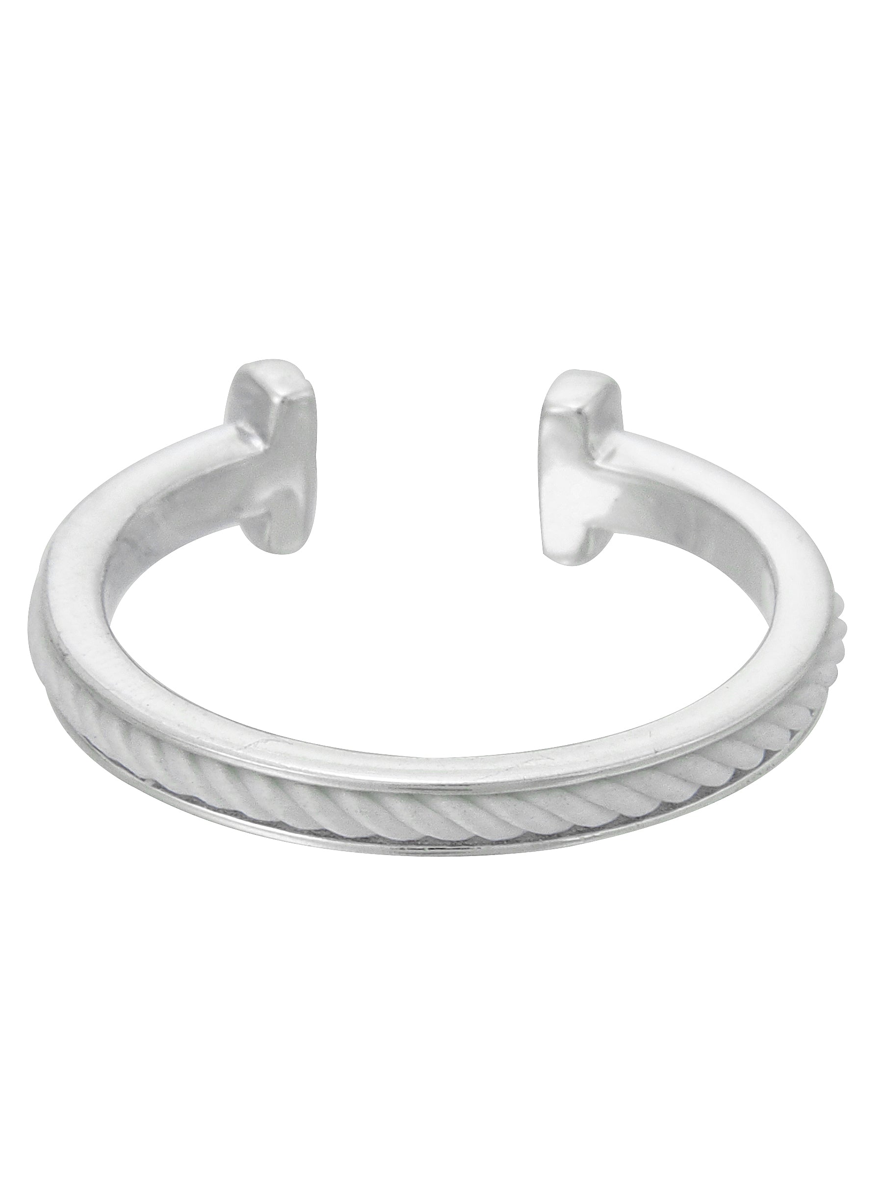 Open Rope Ring in Silver