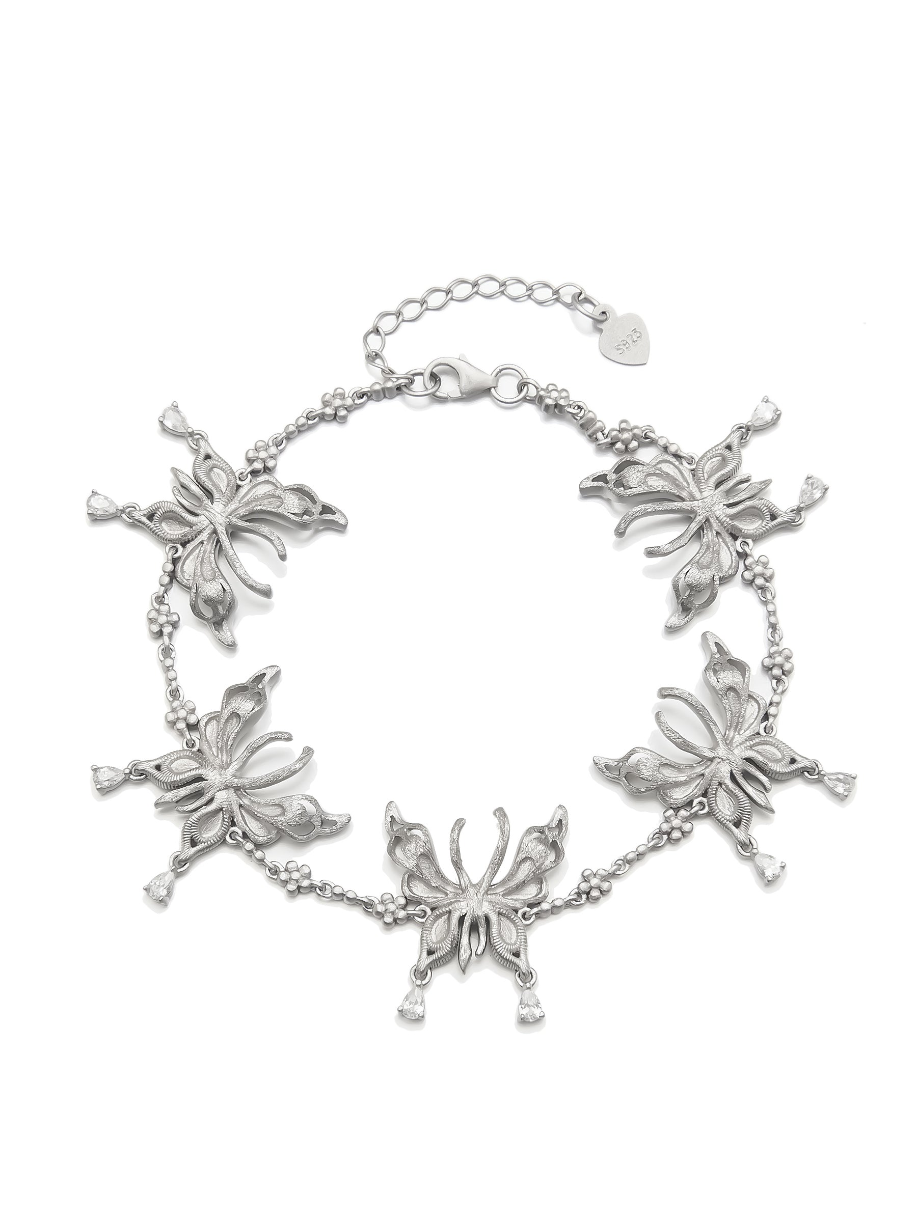 925 Sterling Silver Butterfly Bracelet