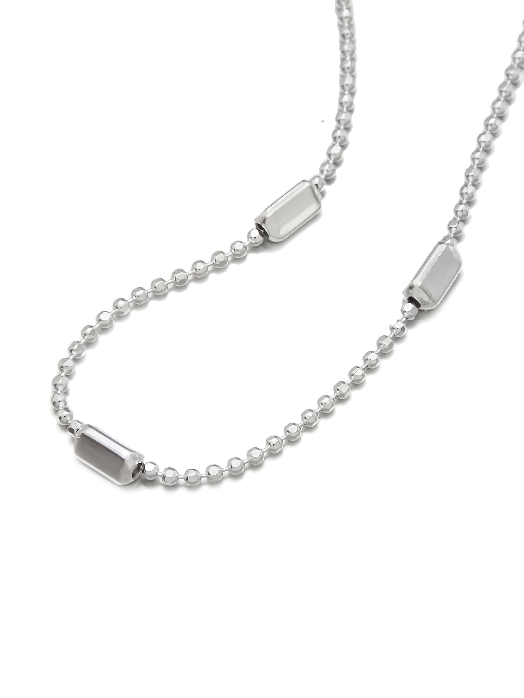 Delicate Silver Bead Chain Bracelet