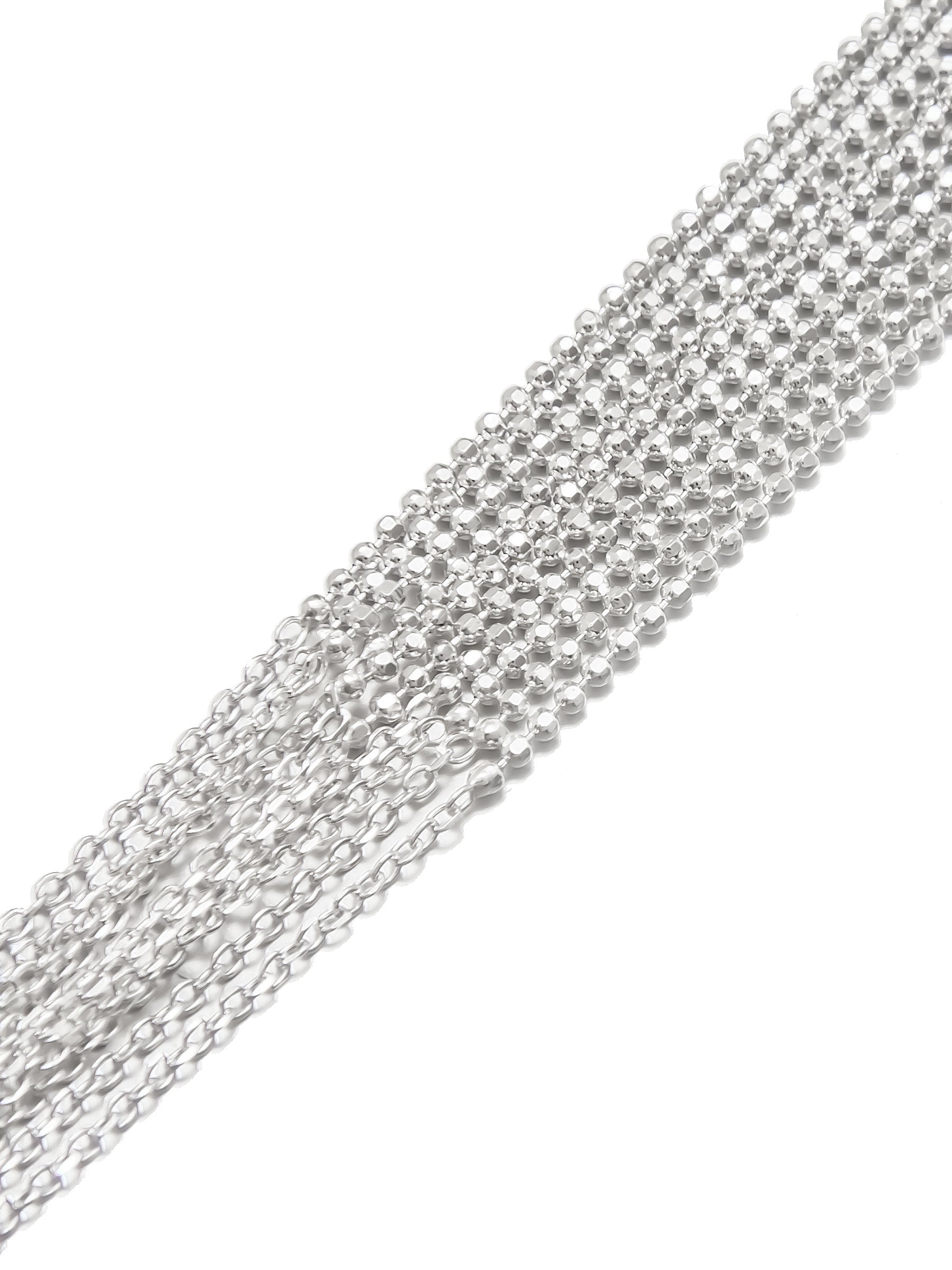 Sterling Silver Multi-Strand Chain Necklace