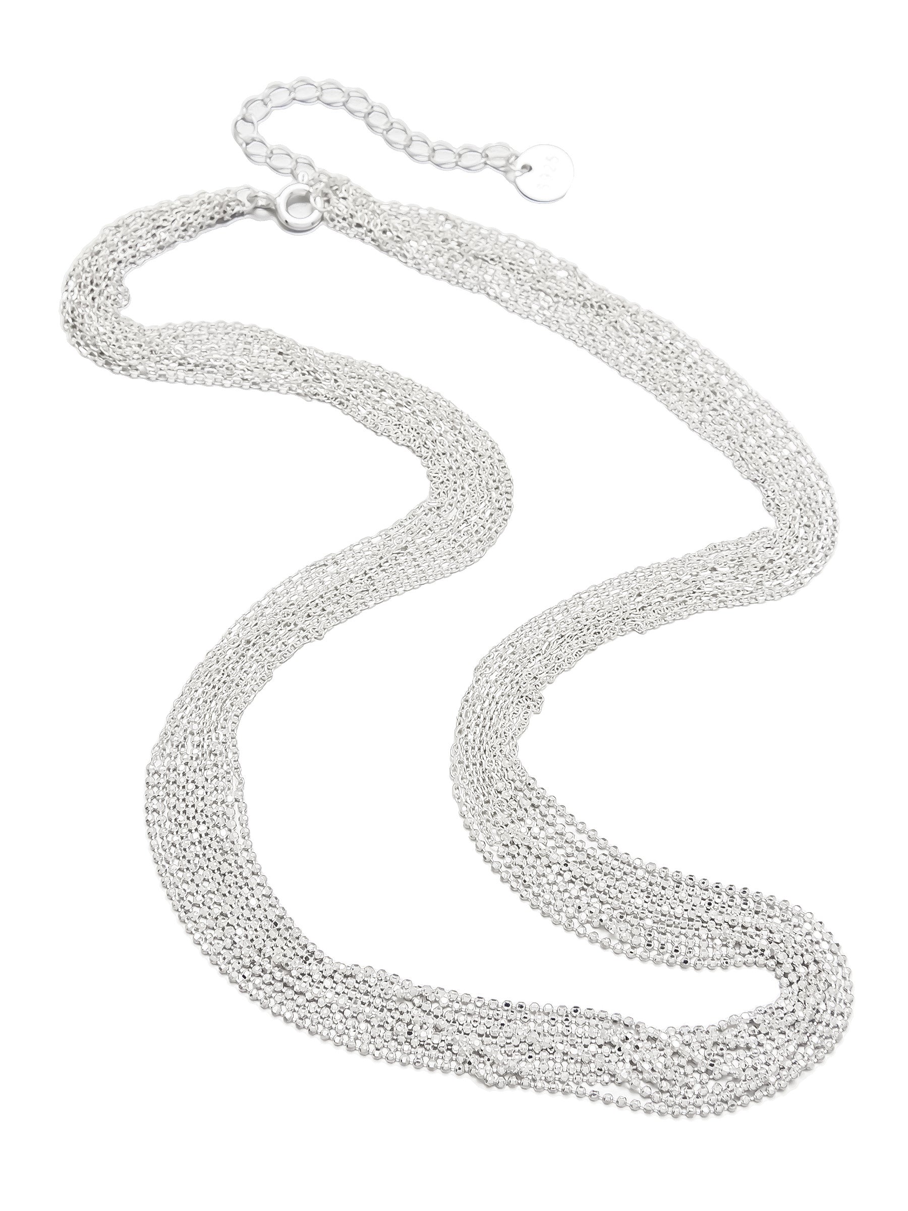 Sterling Silver Multi-Strand Chain Necklace