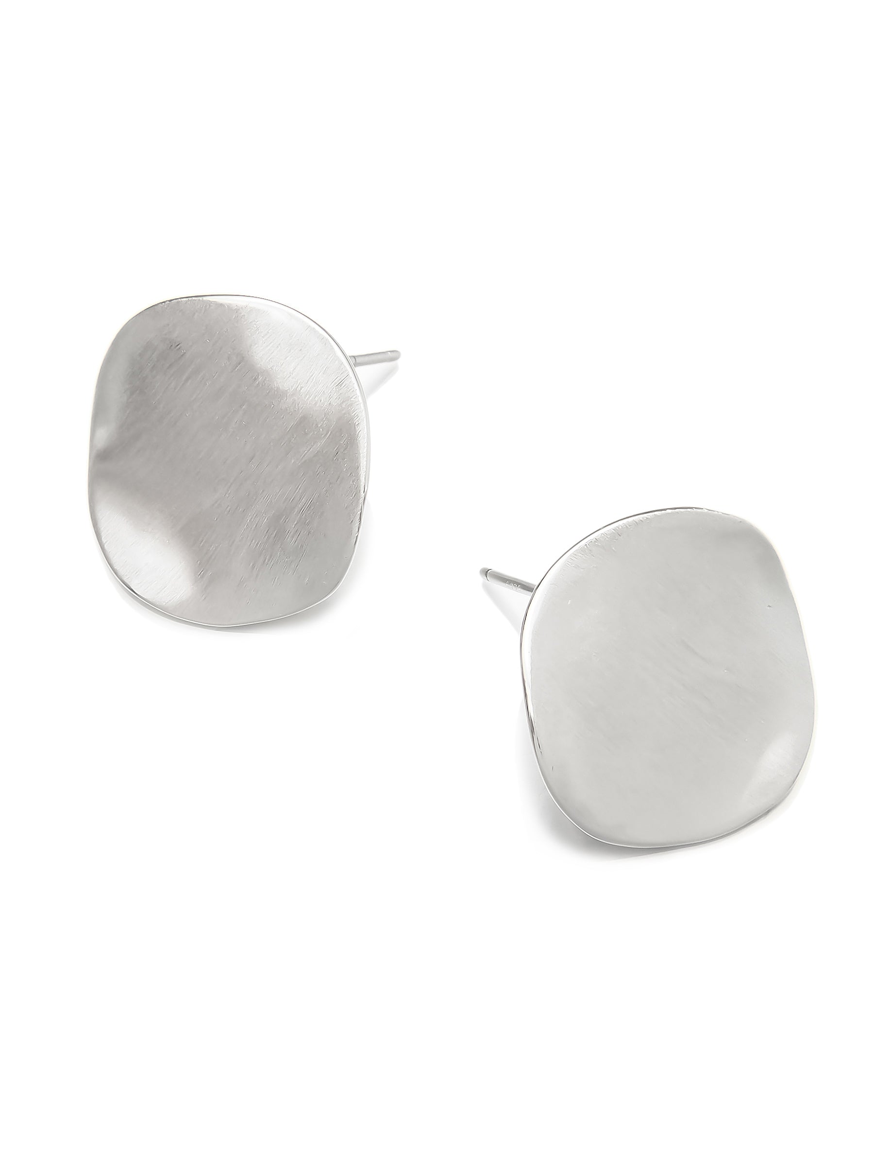 Minimalist Irregular Sterling Silver Stud Earrings