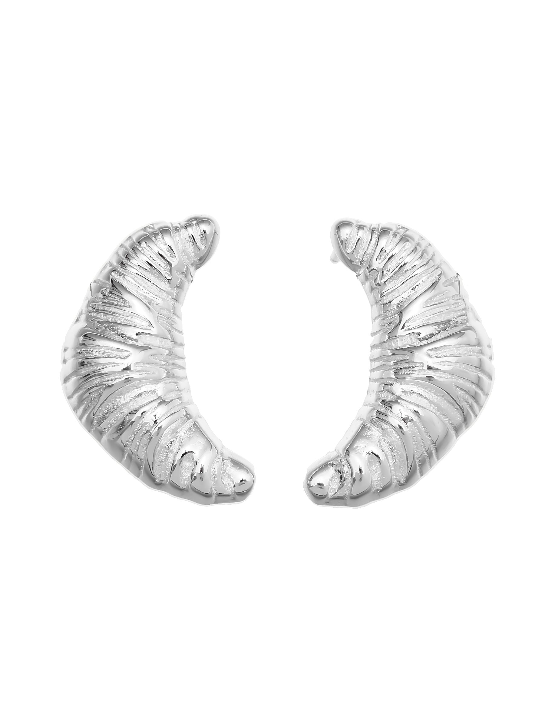 Sterling Silver Carved Hoop Earrings