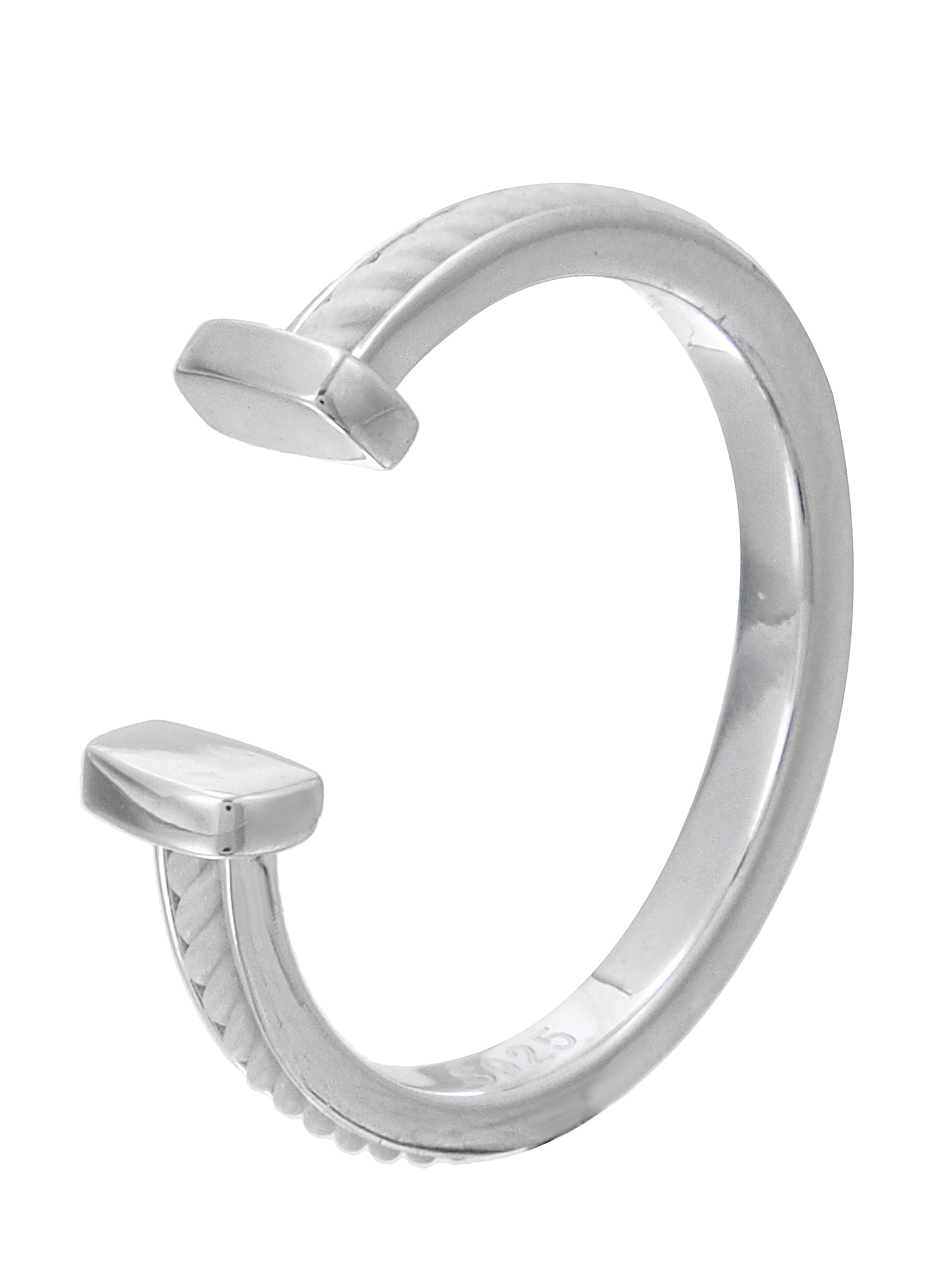 Open Rope Ring in Silver