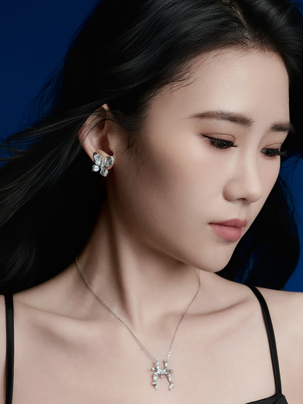 Silver Butterfly Stud Earrings