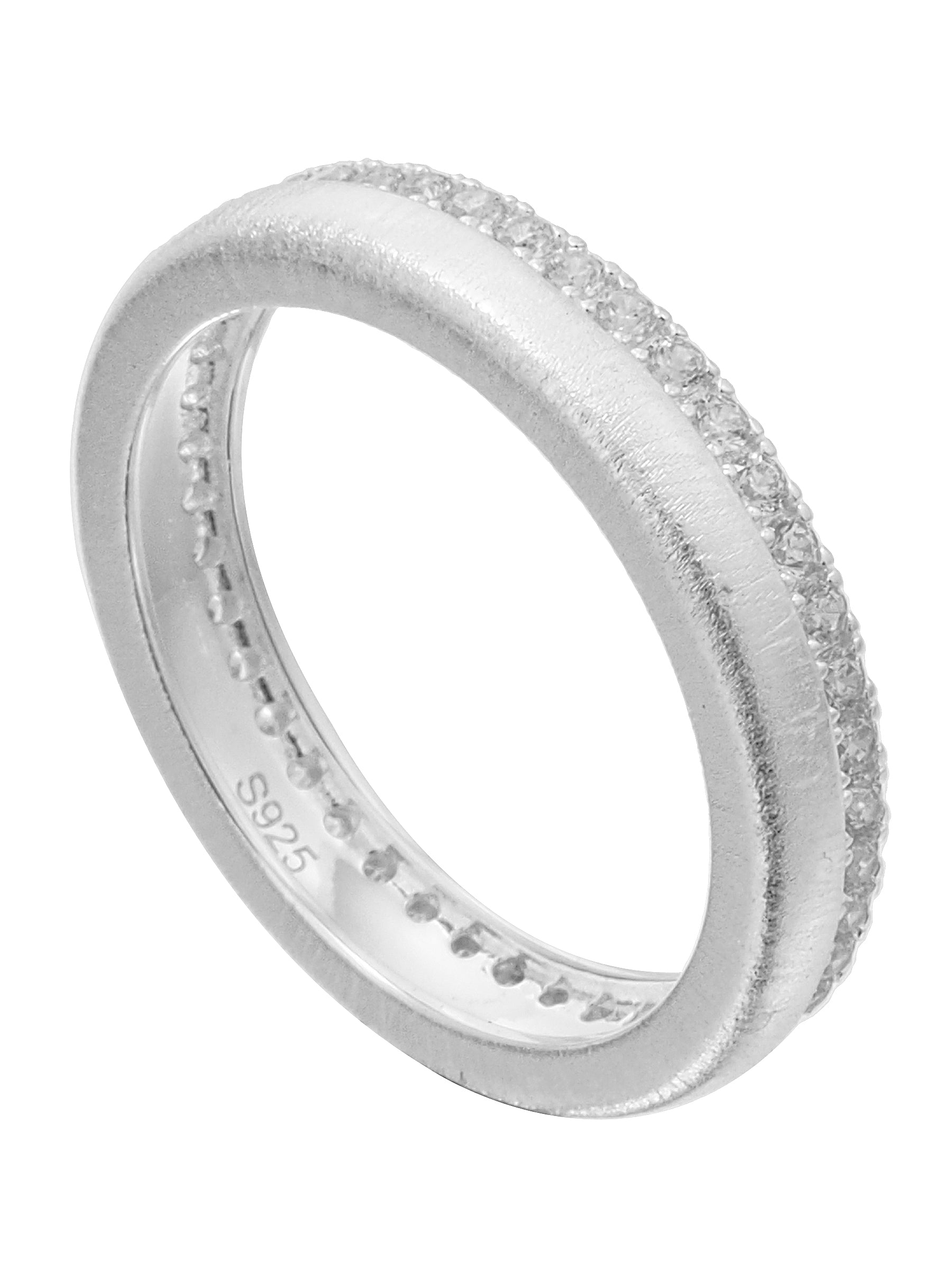 Full Pavé Silver Band Ring