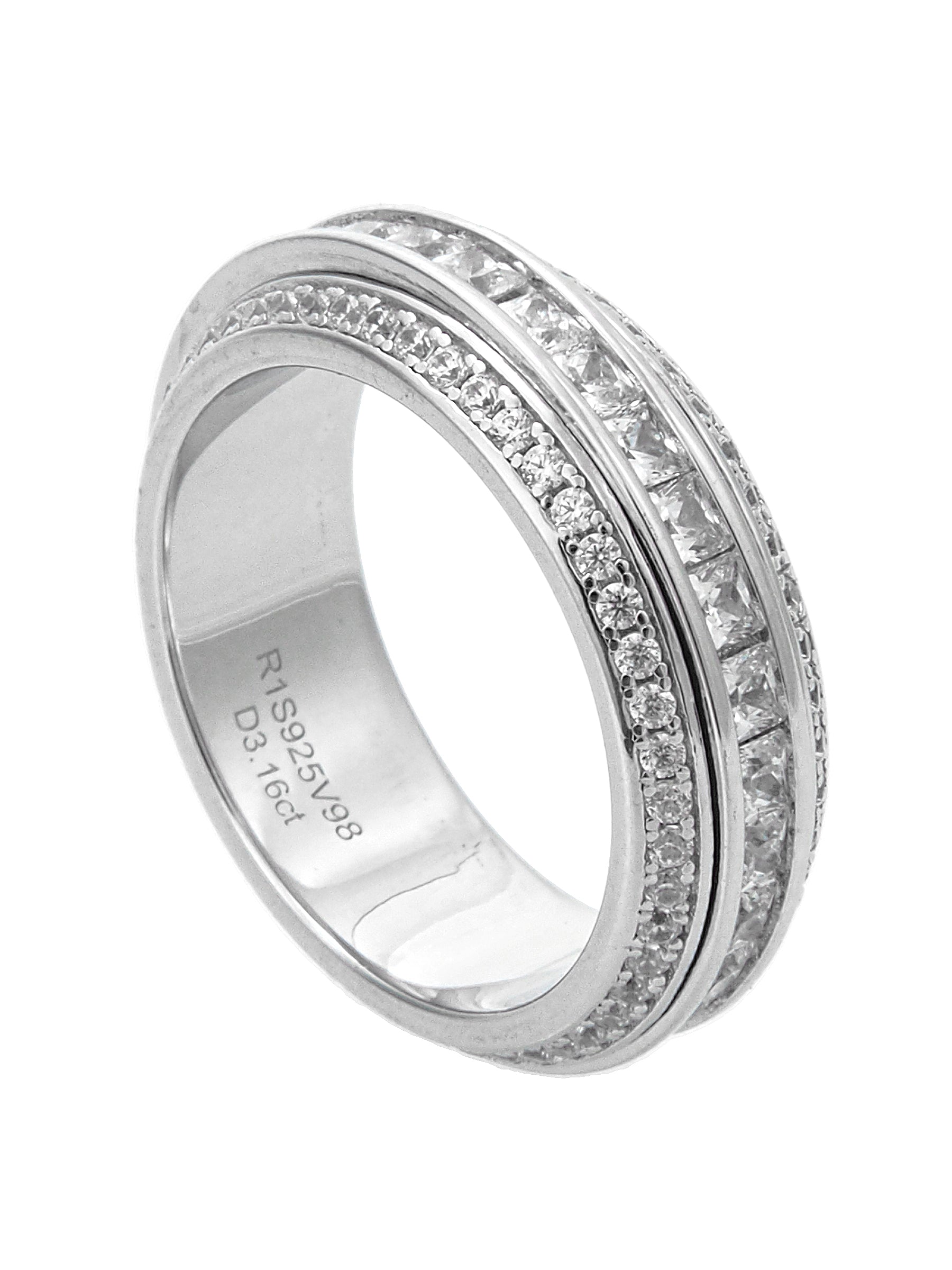 Sterling Silver Cubic Zirconia Eternity Ring