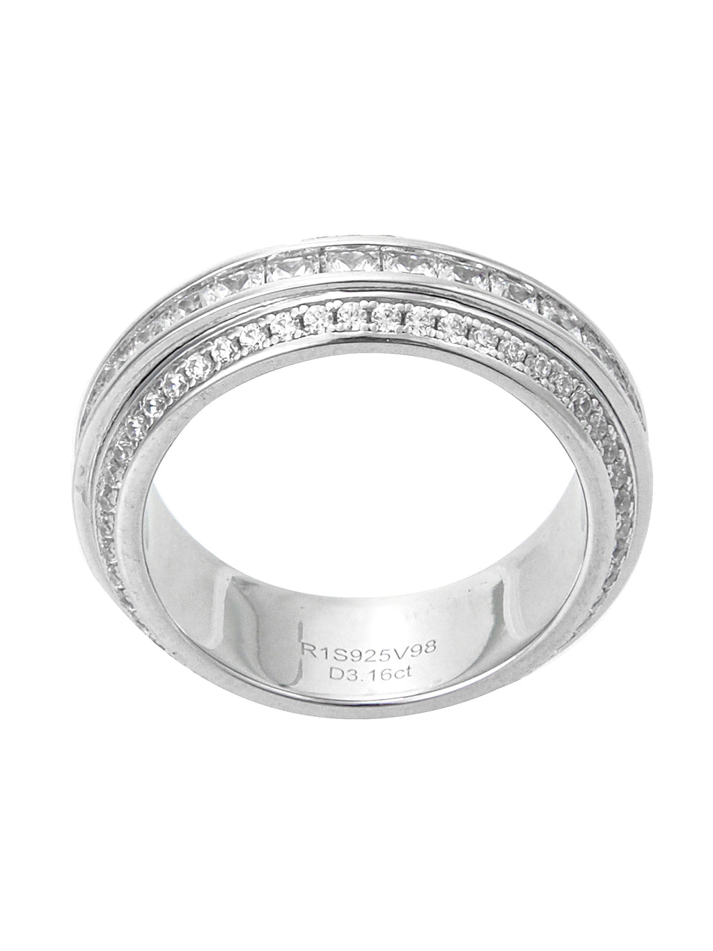 Sterling Silver Cubic Zirconia Eternity Ring