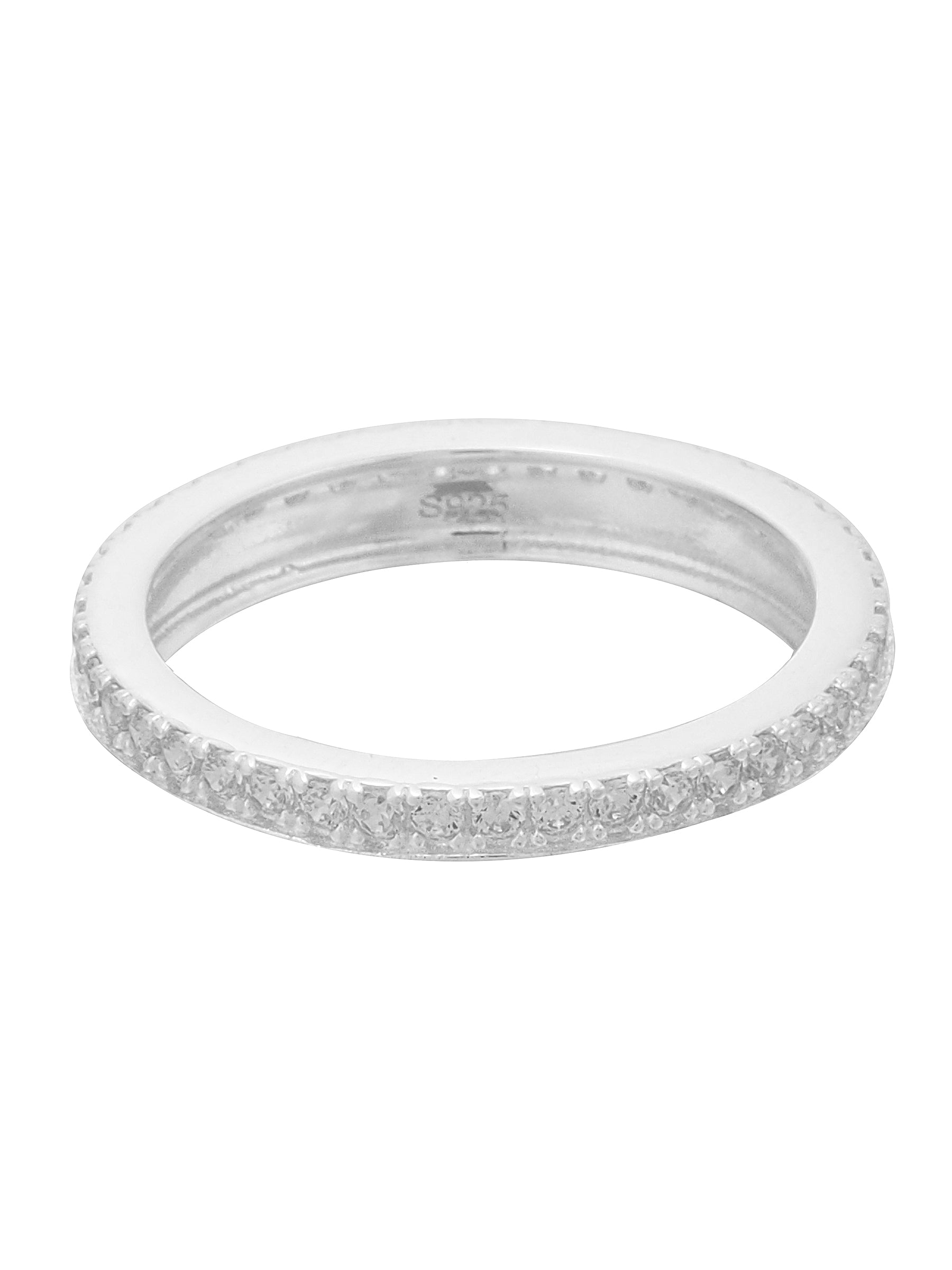 Full Pavé Silver Band Ring