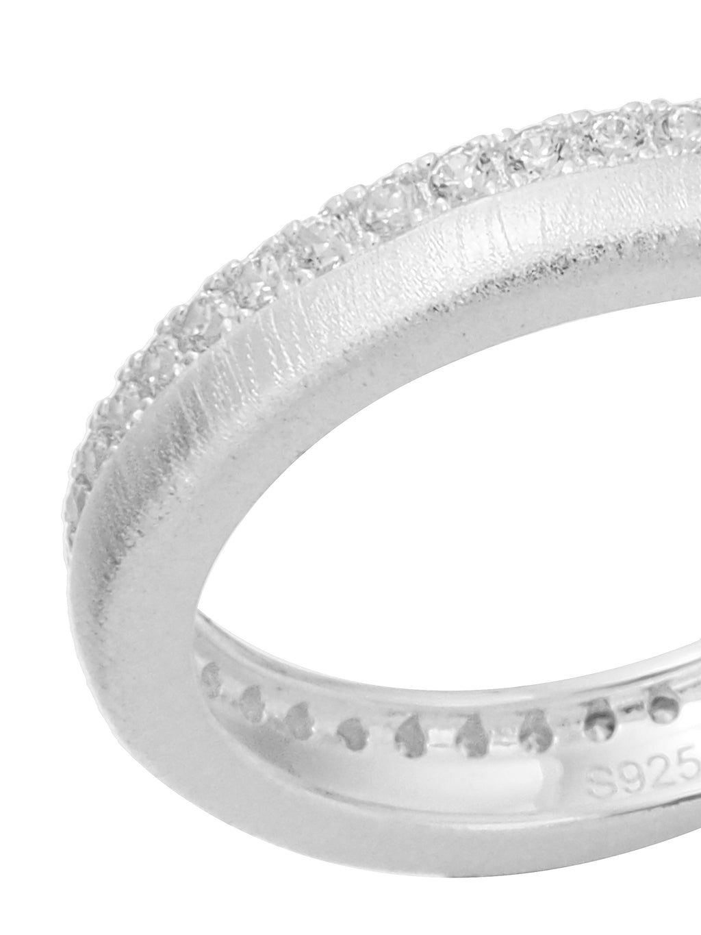 Full Pavé Silver Band Ring