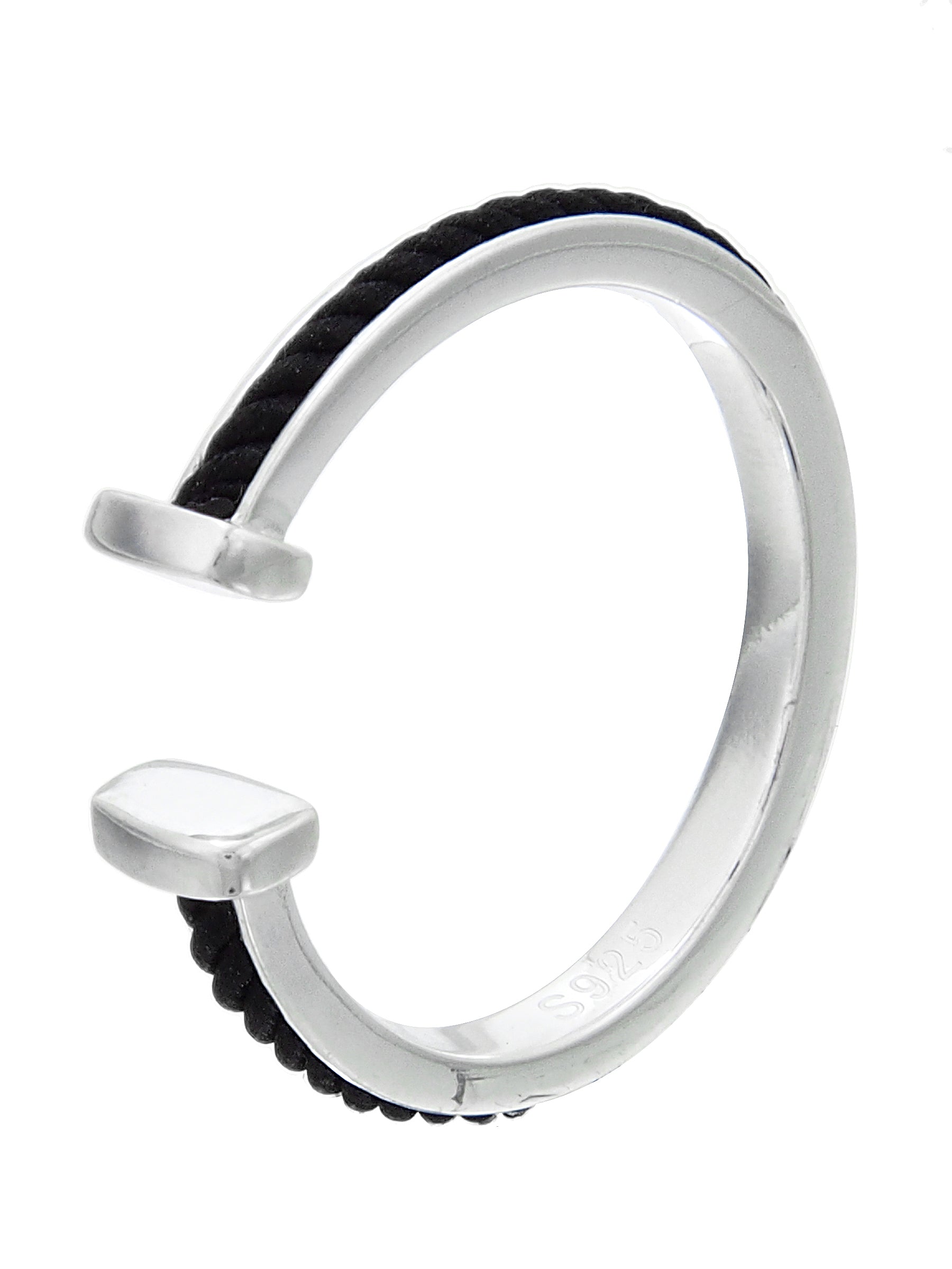 Open Rope Ring in Silver