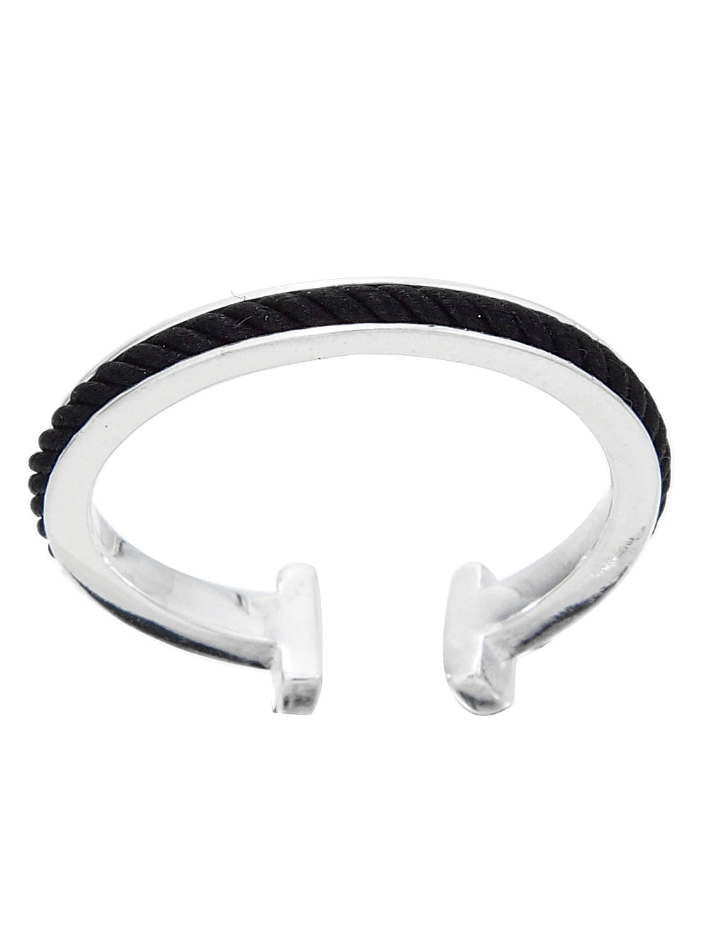 Open Rope Ring in Silver