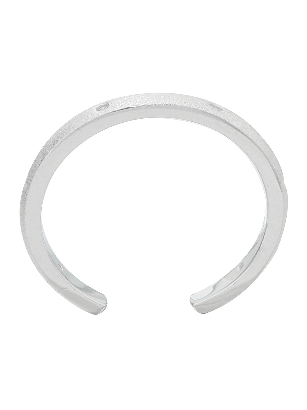 Minimalist Open Silver Band, Matte Finish