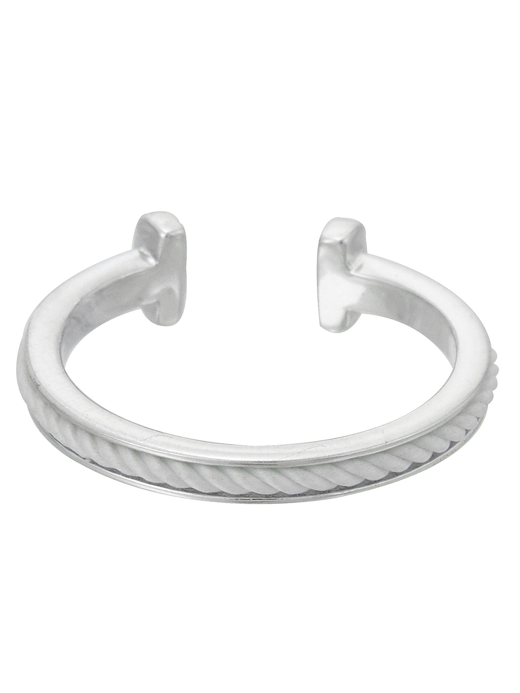 Open Rope Ring in Silver