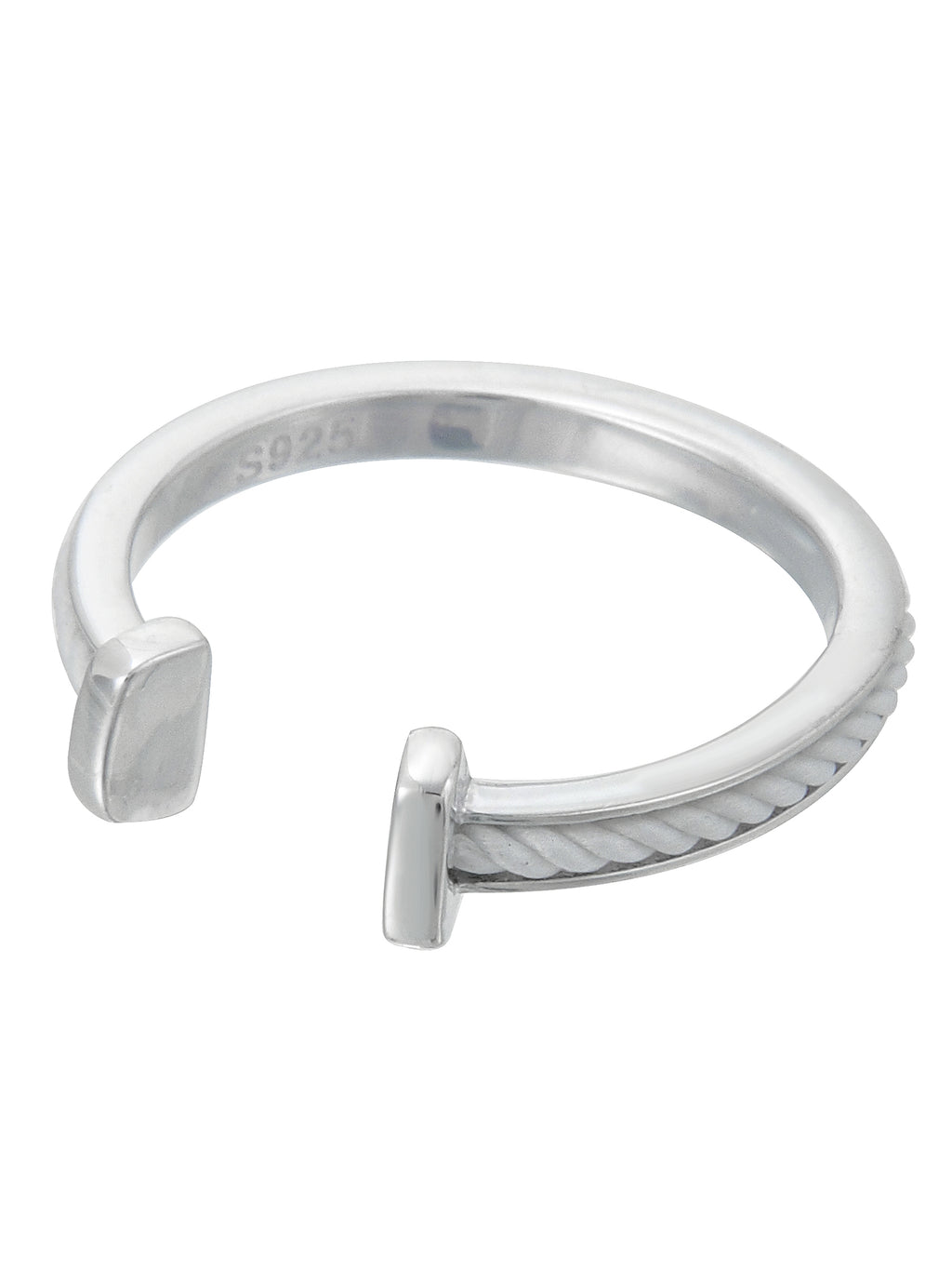 Open Rope Ring in Silver