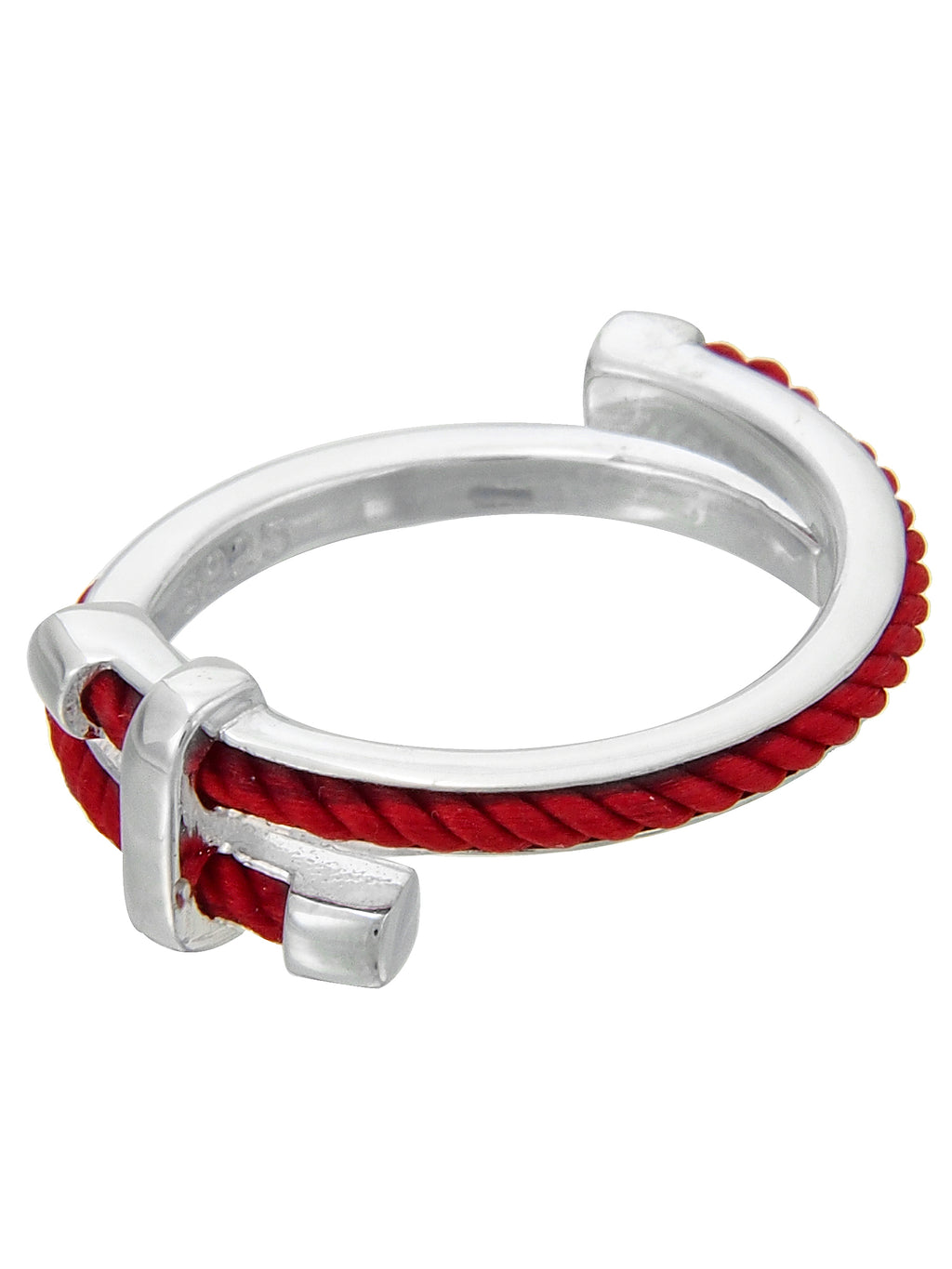 Crossover Rope Ring in Silver