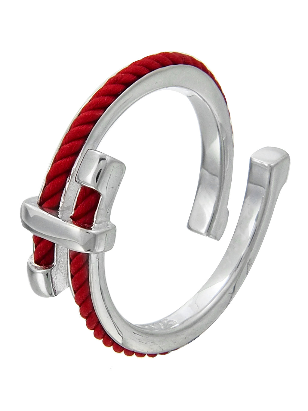 Crossover Rope Ring in Silver