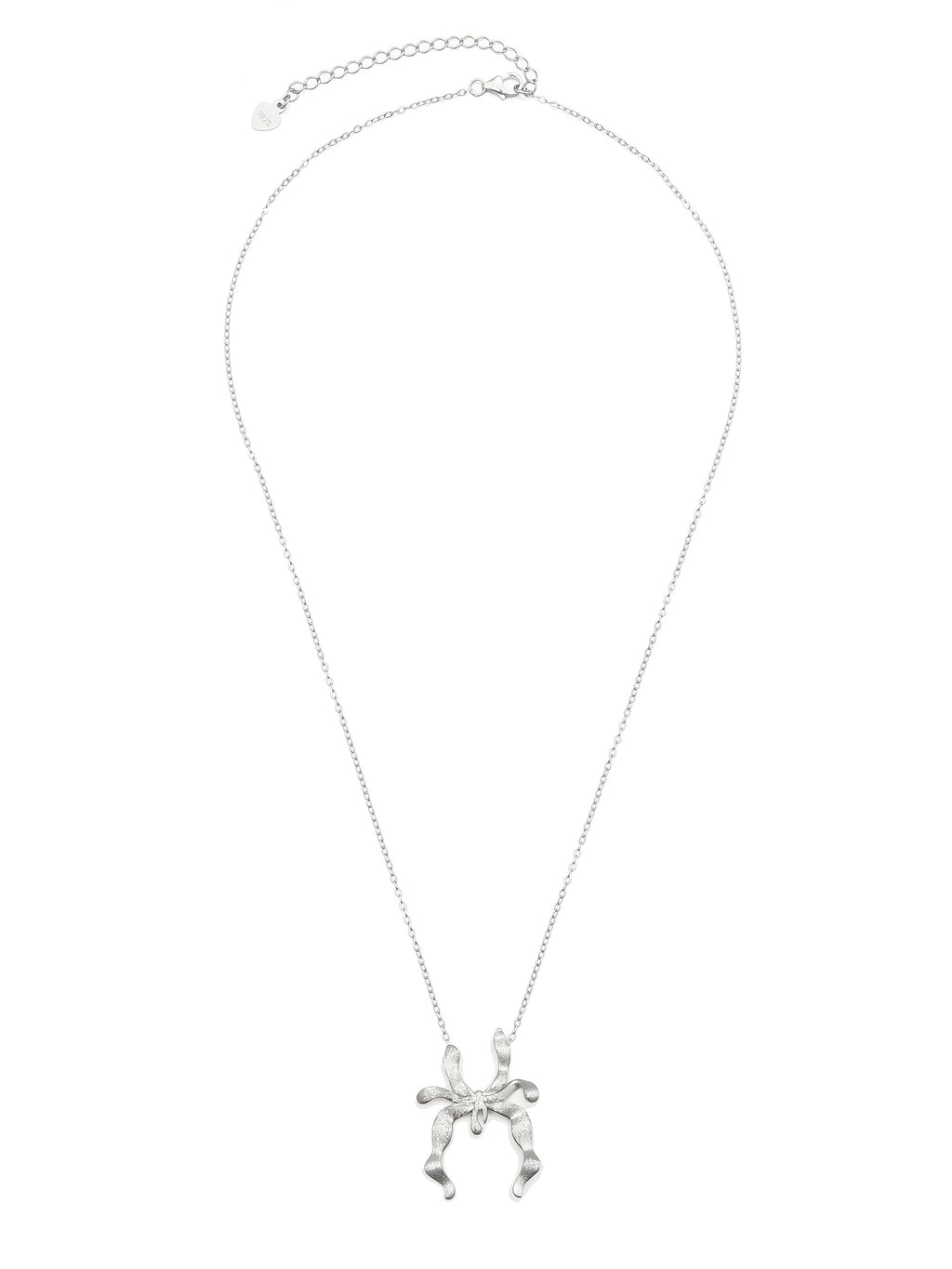 Silver Textured JYU Spirit Pendant Necklace