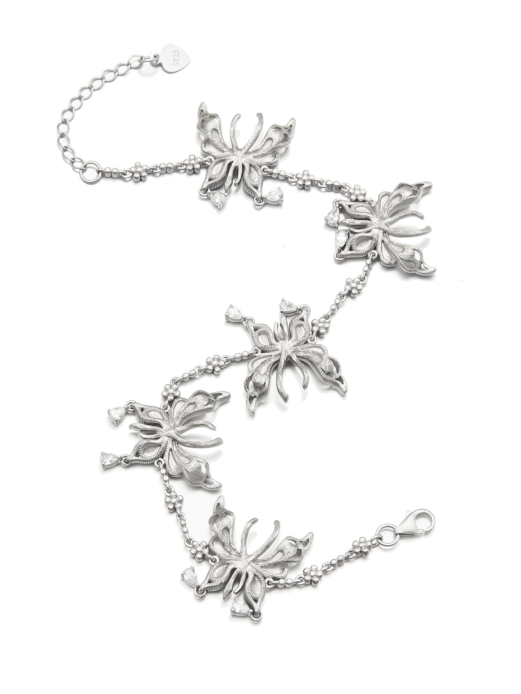 925 Sterling Silver Butterfly Bracelet