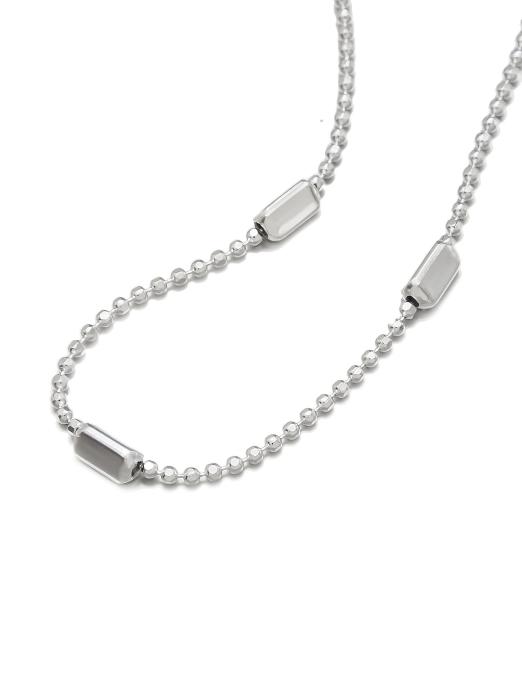 Delicate Silver Bead Chain Bracelet