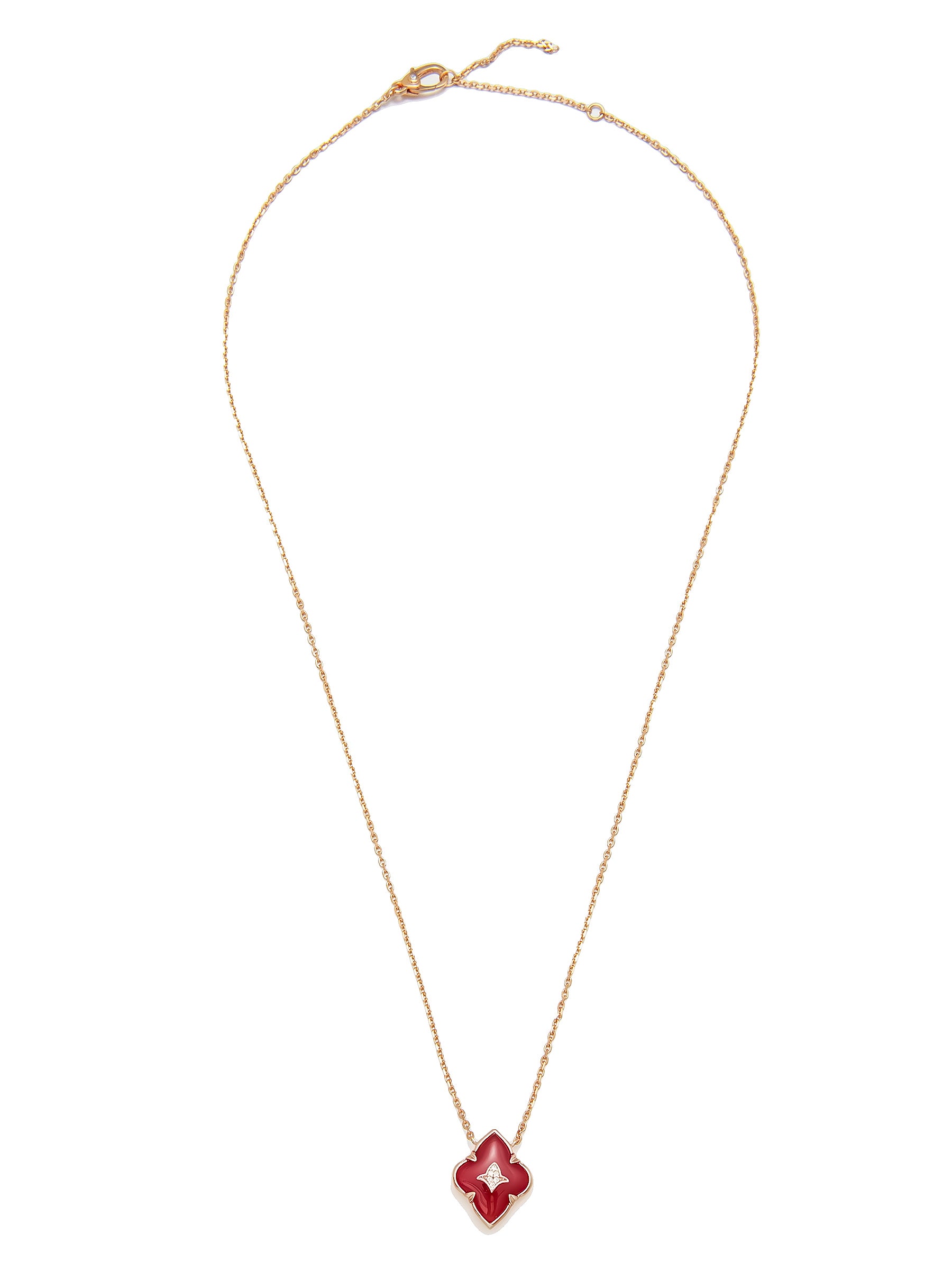 Sterling Silver Geometric Floral Pendant Necklace