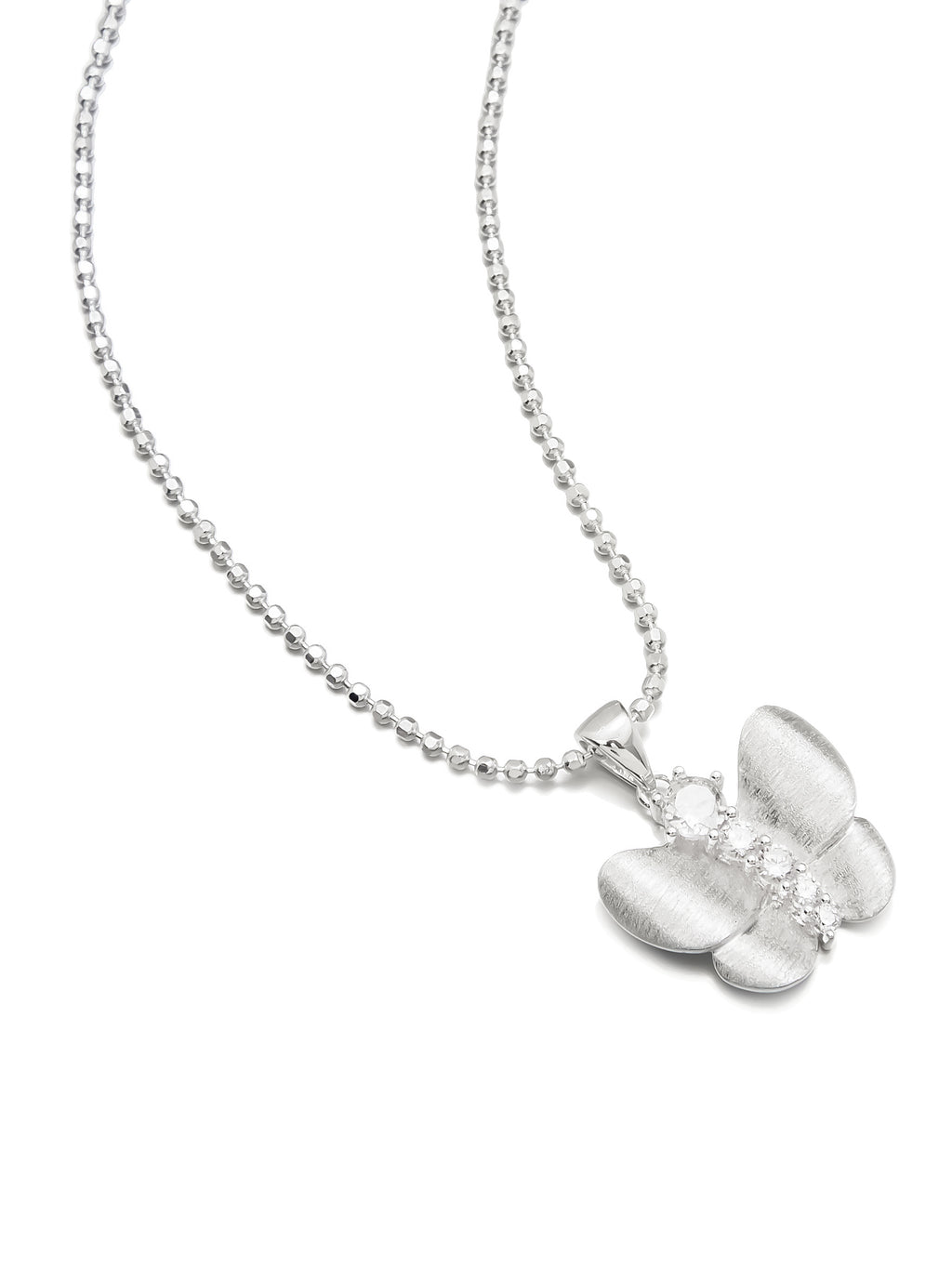 Sterling Silver Butterfly Pendant Necklace