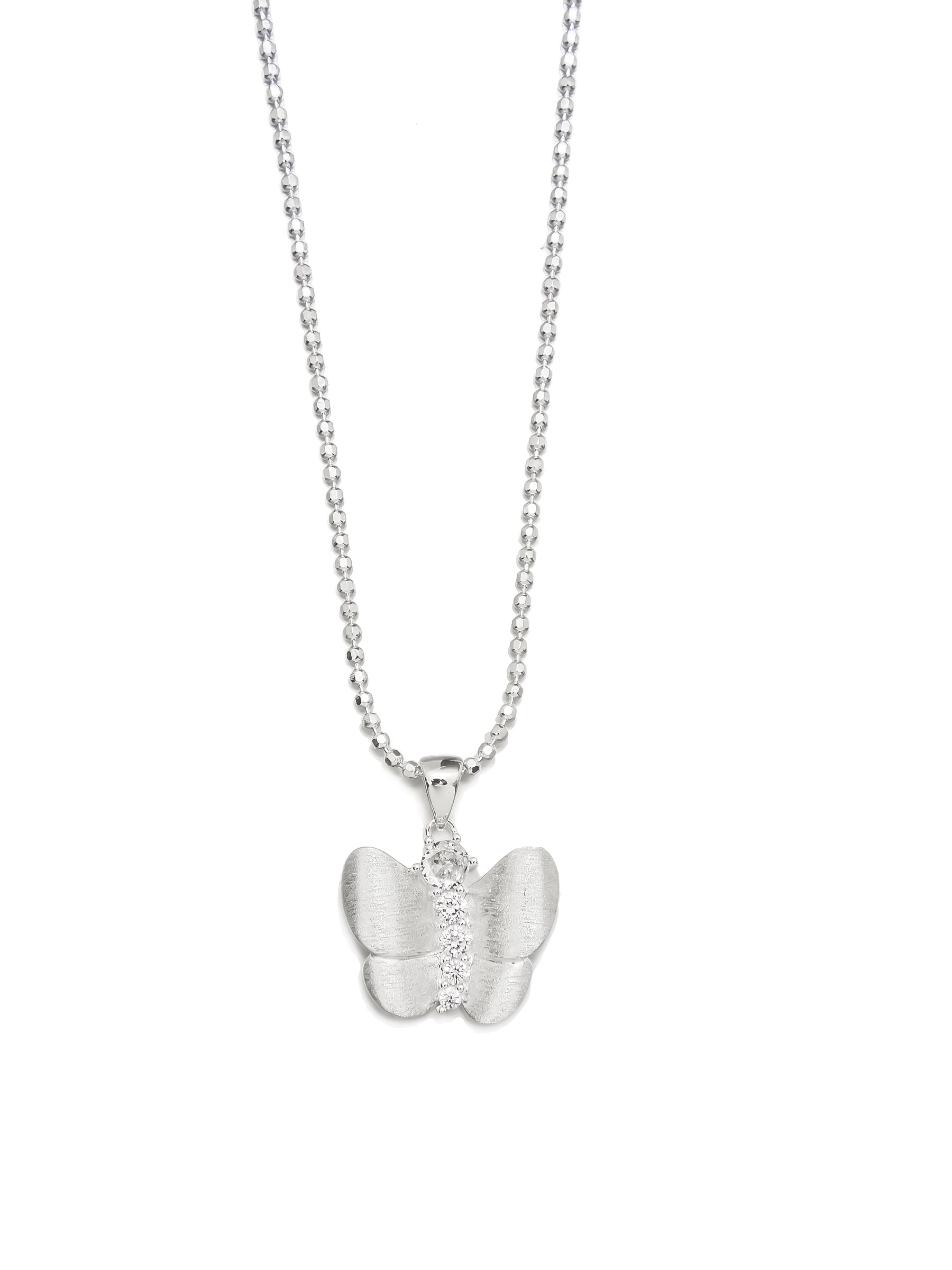 Sterling Silver Butterfly Pendant Necklace
