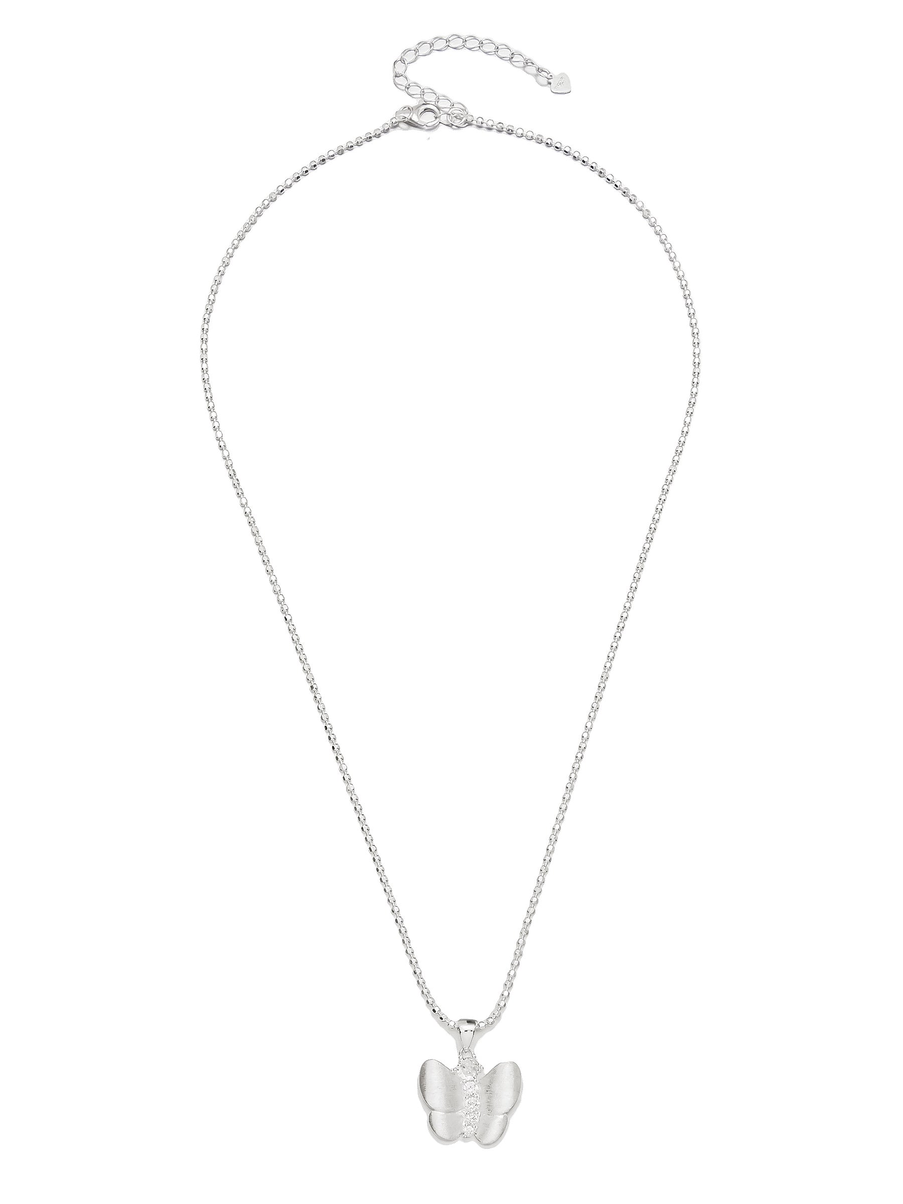 Sterling Silver Butterfly Pendant Necklace