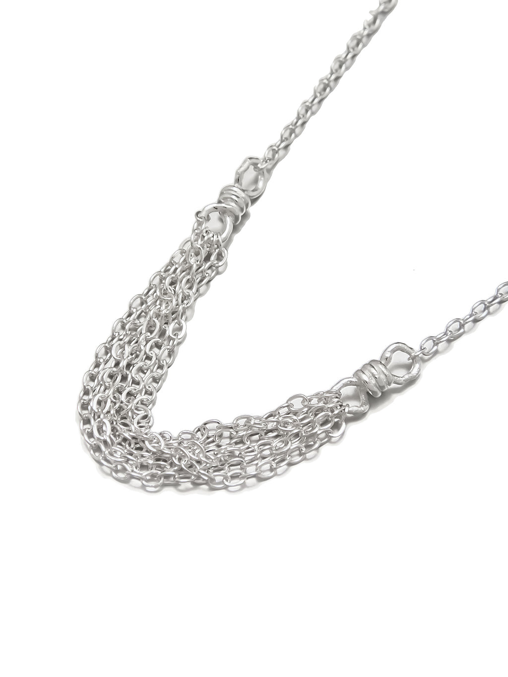Sterling Silver Layered Chain Necklace