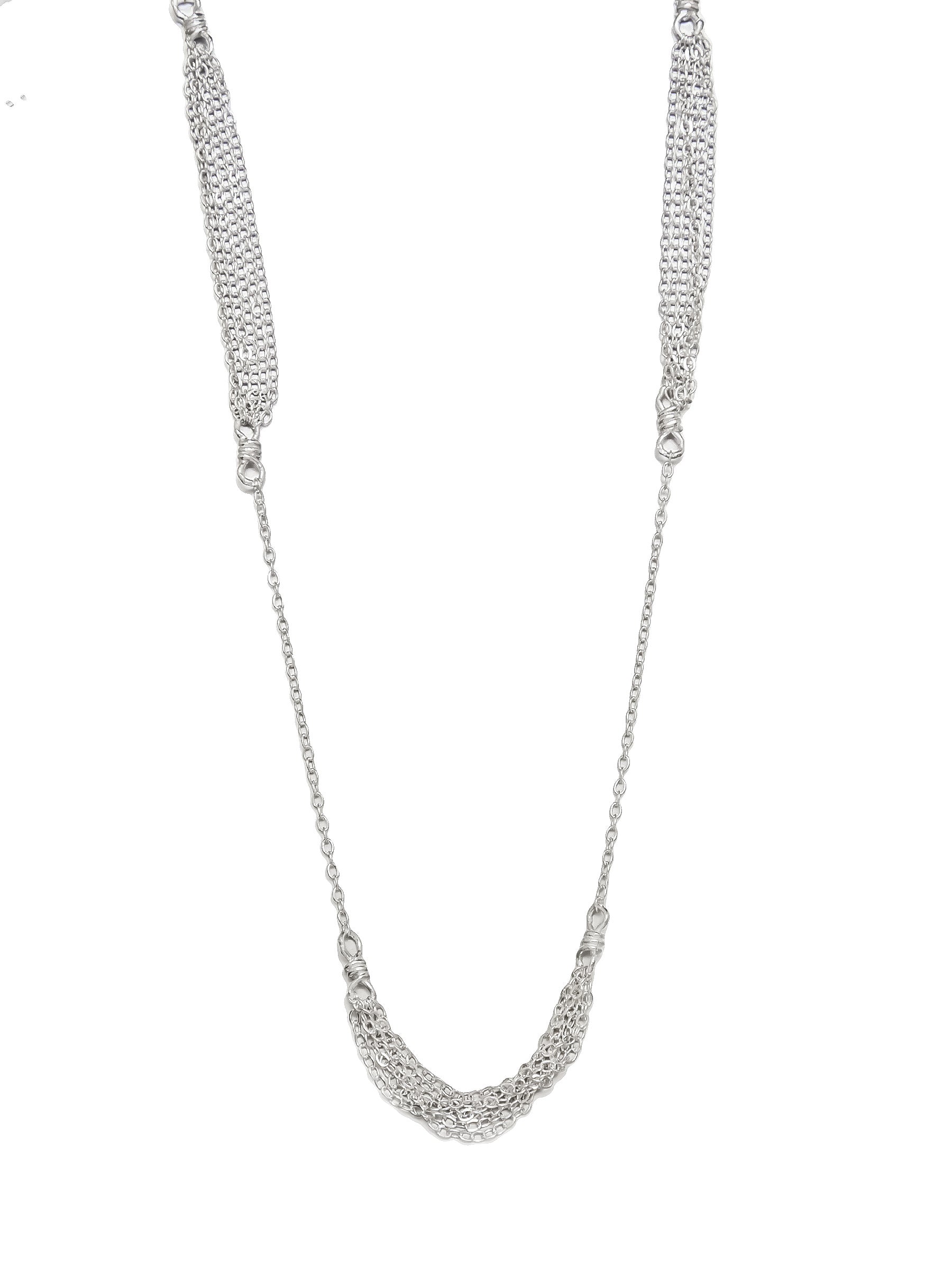 Sterling Silver Layered Chain Necklace