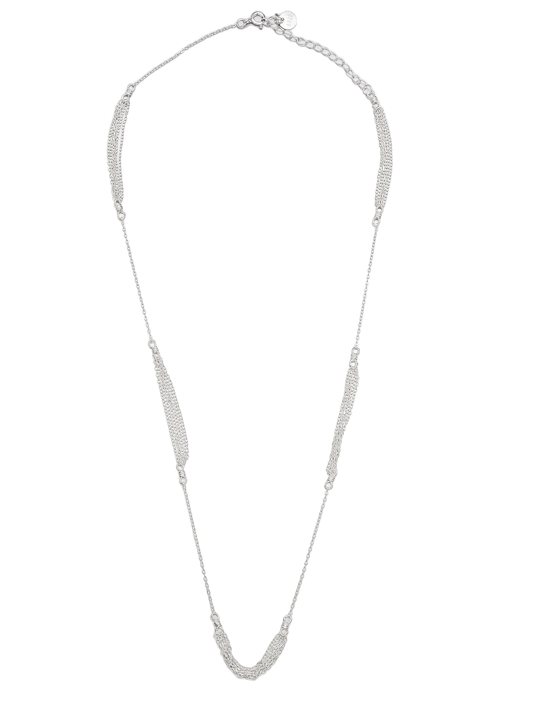 Sterling Silver Layered Chain Necklace