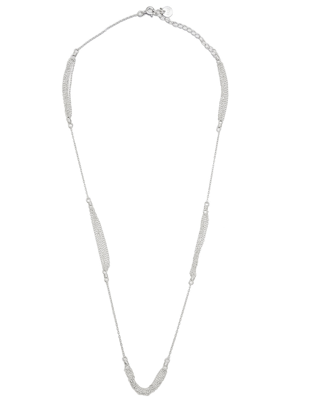 Sterling Silver Layered Chain Necklace