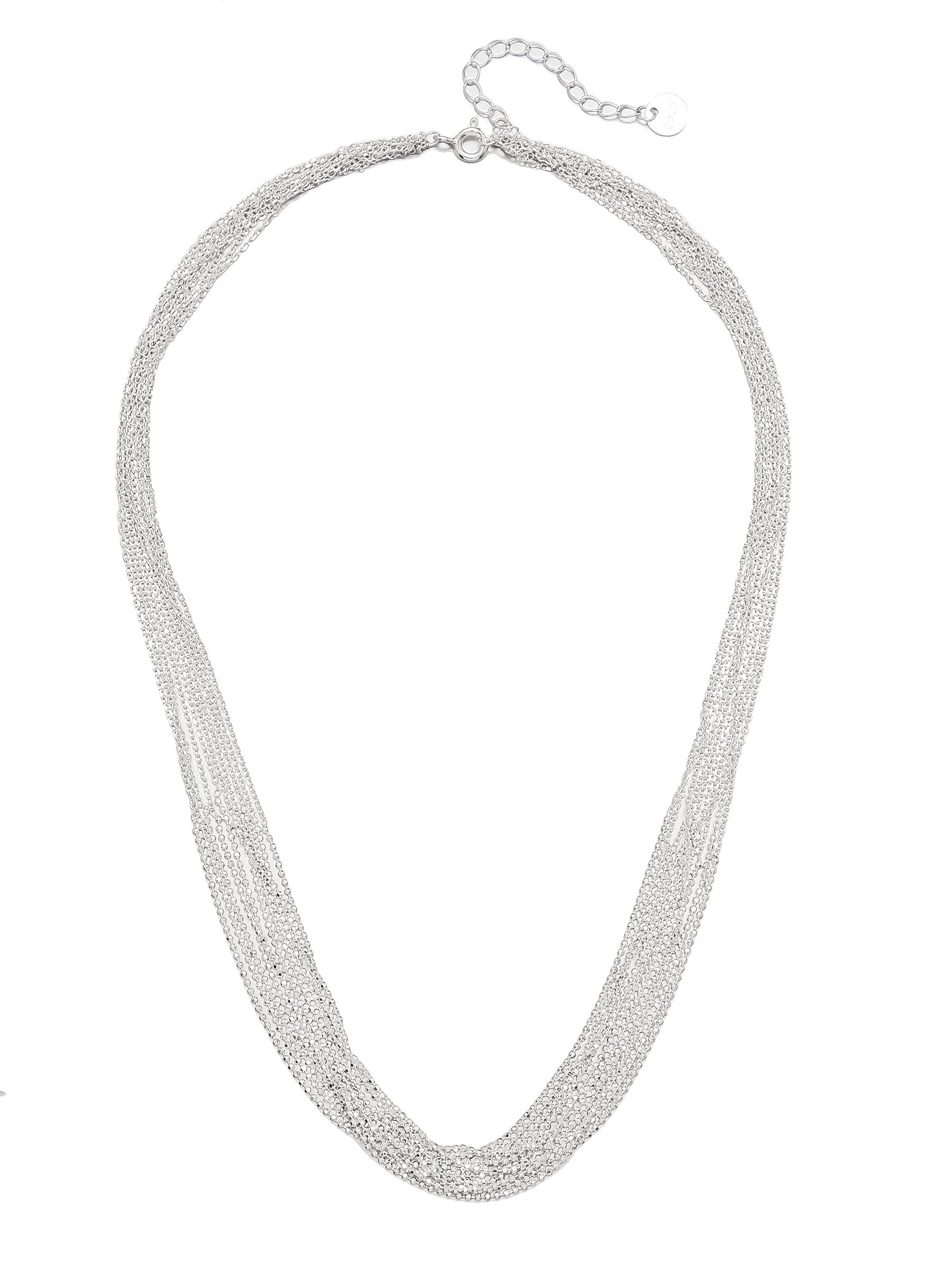 Sterling Silver Multi-Strand Chain Necklace