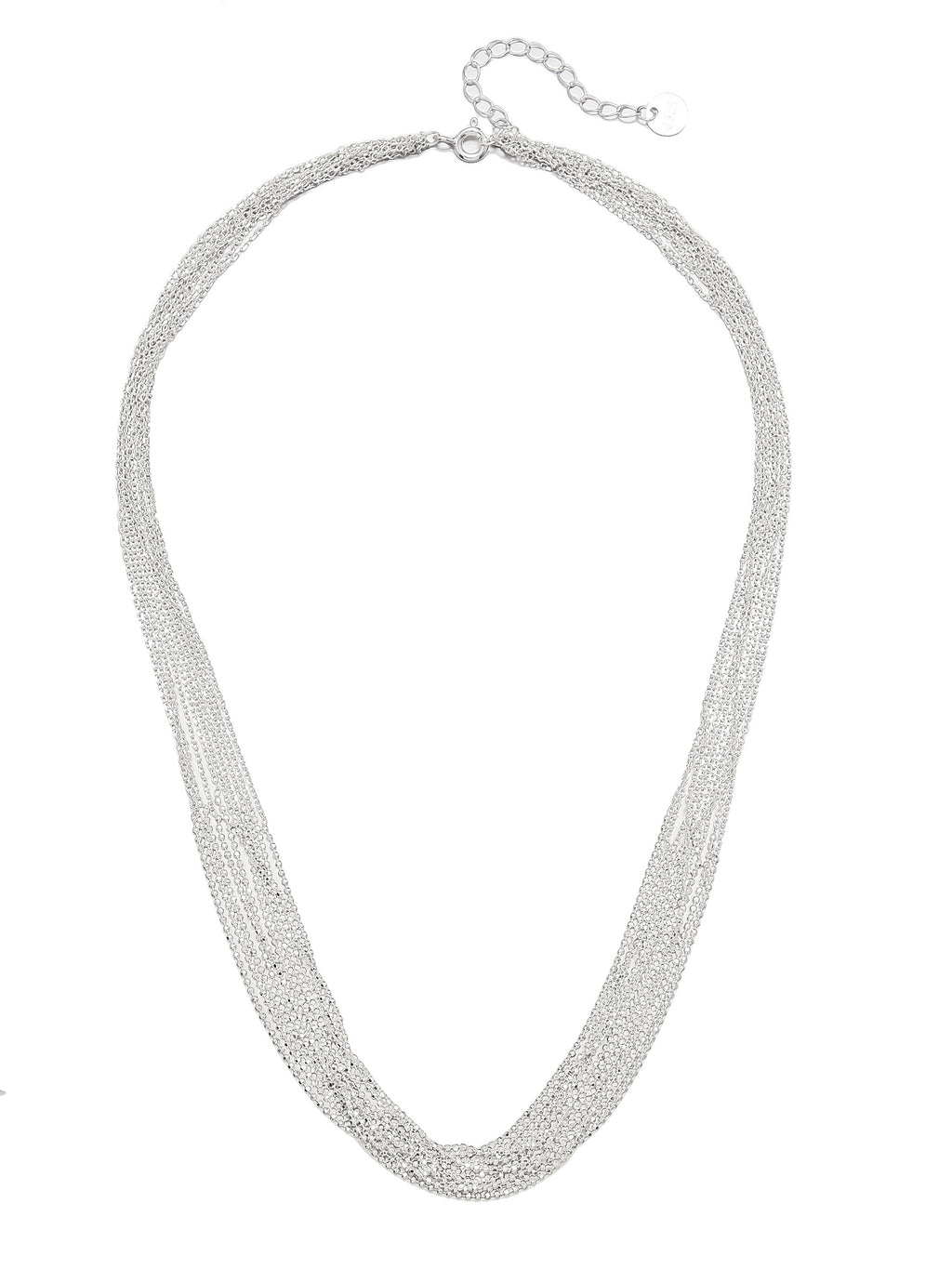 Sterling Silver Multi-Strand Chain Necklace