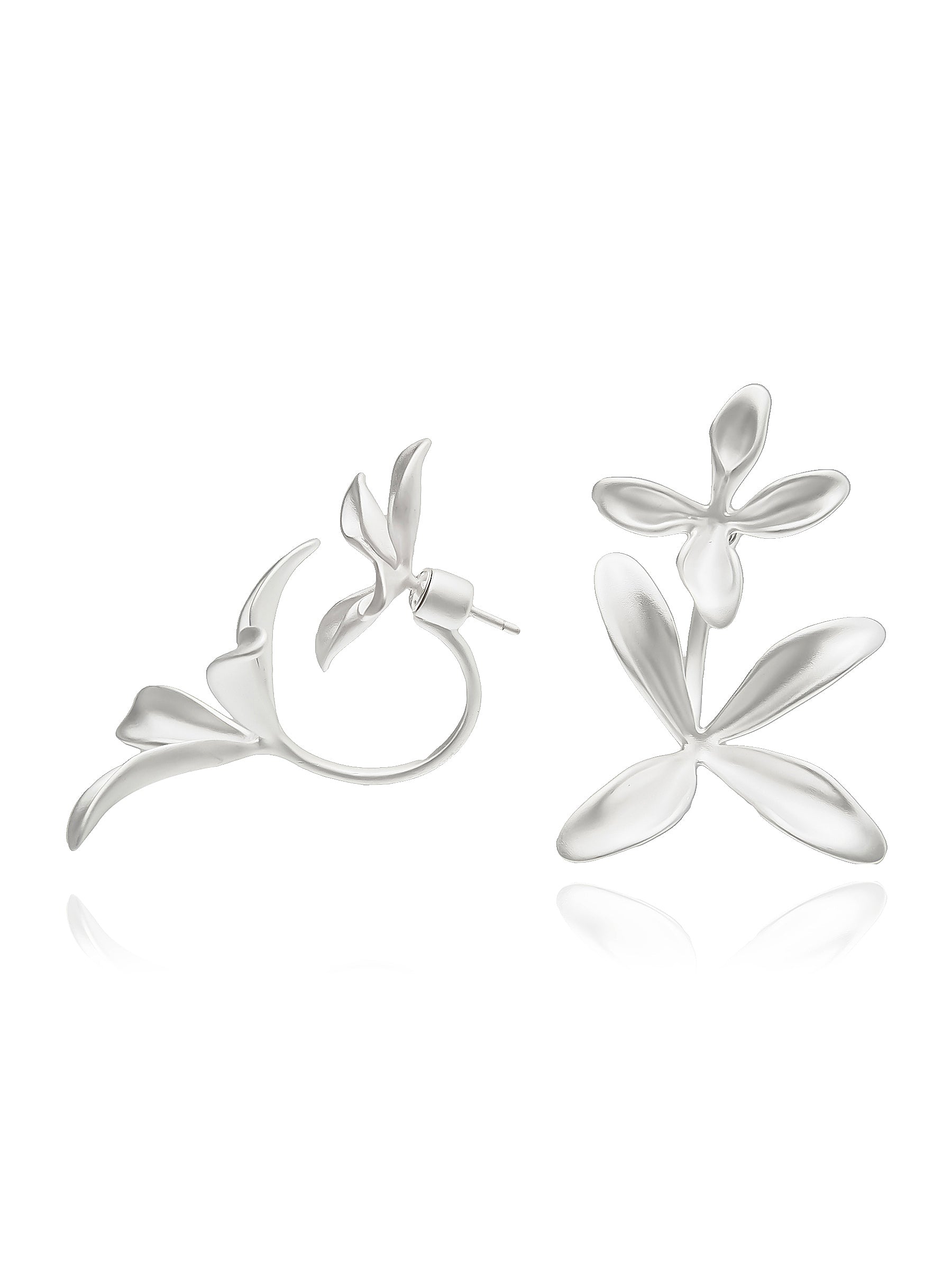 Sterling Silver Convertible Petal Earrings