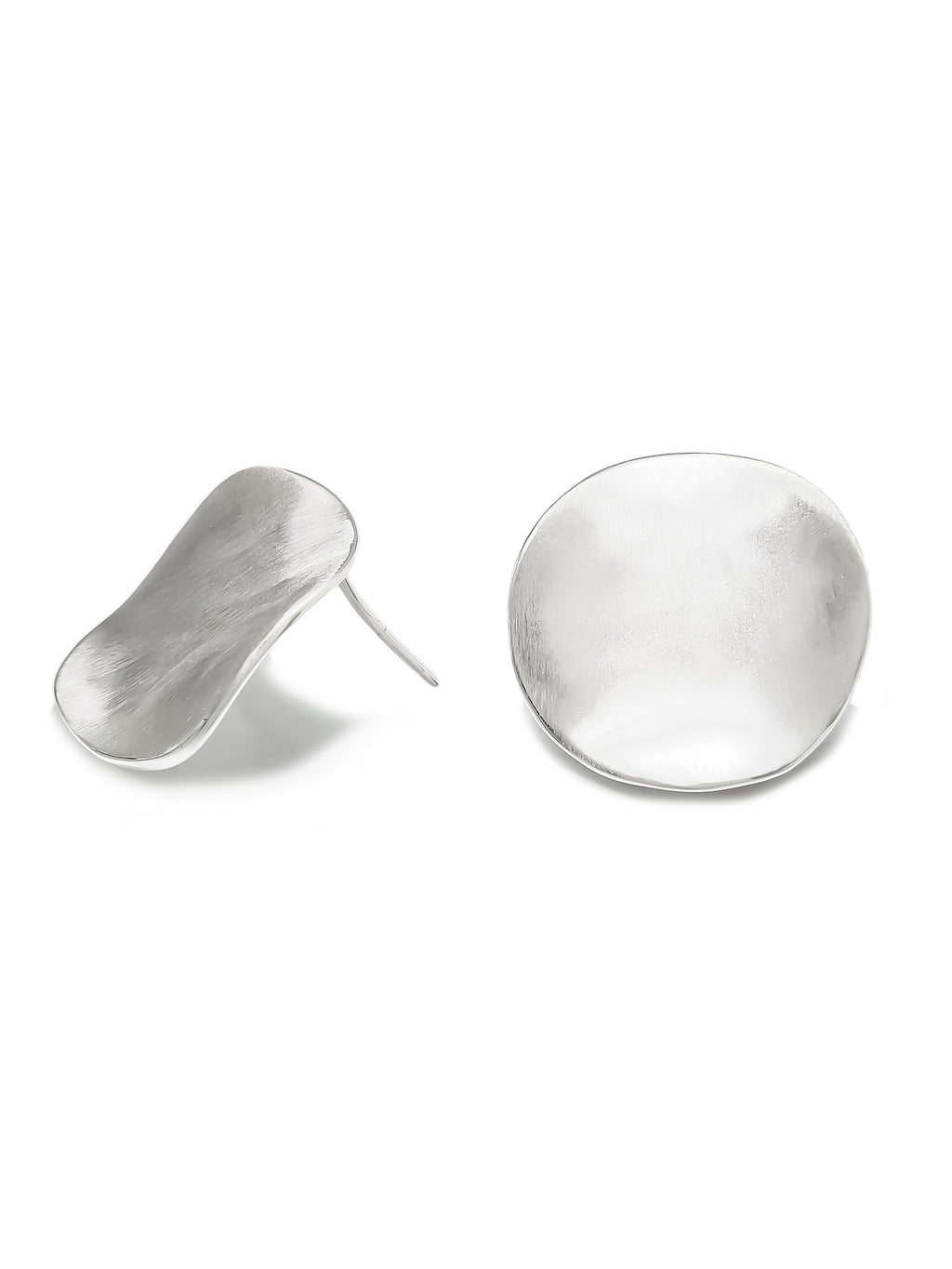 Minimalist Irregular Sterling Silver Stud Earrings