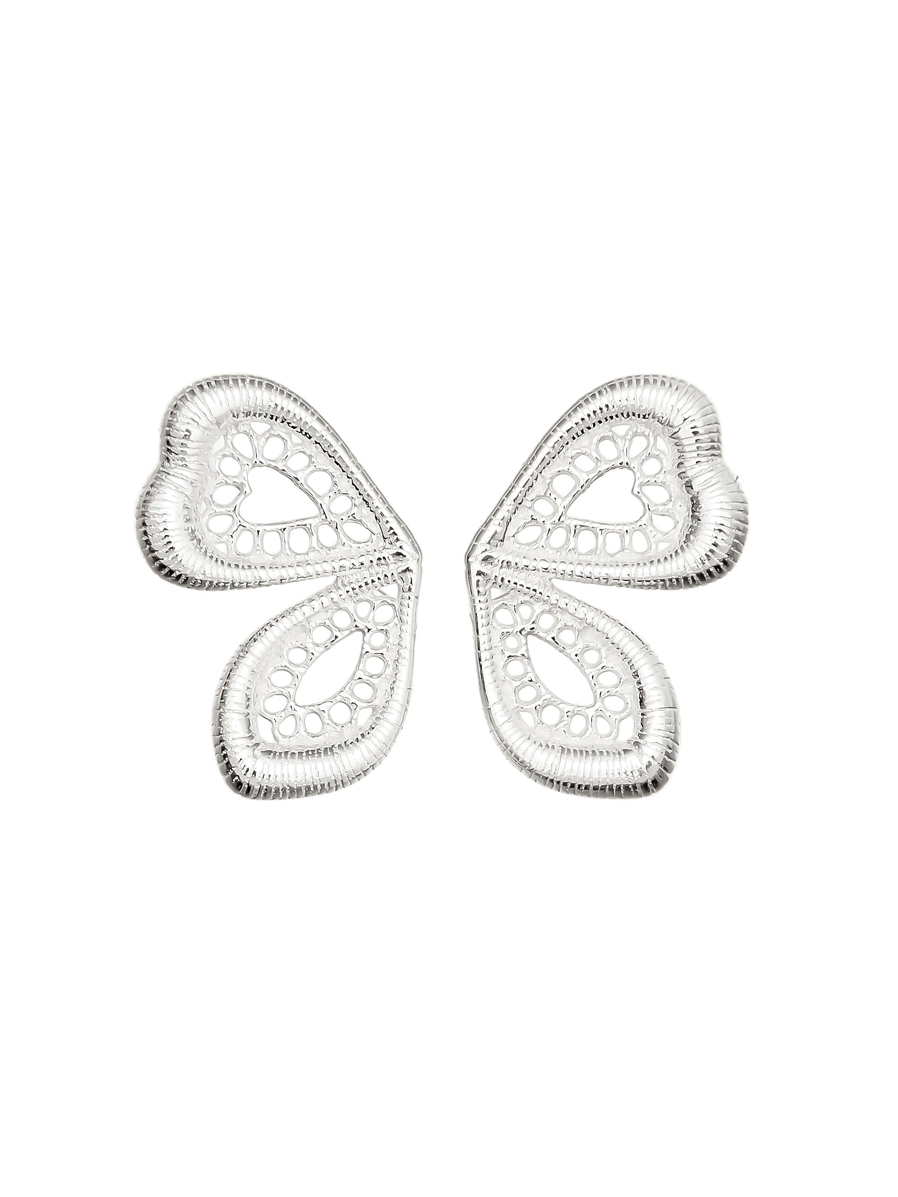 Sterling Silver Filigree Butterfly Earrings