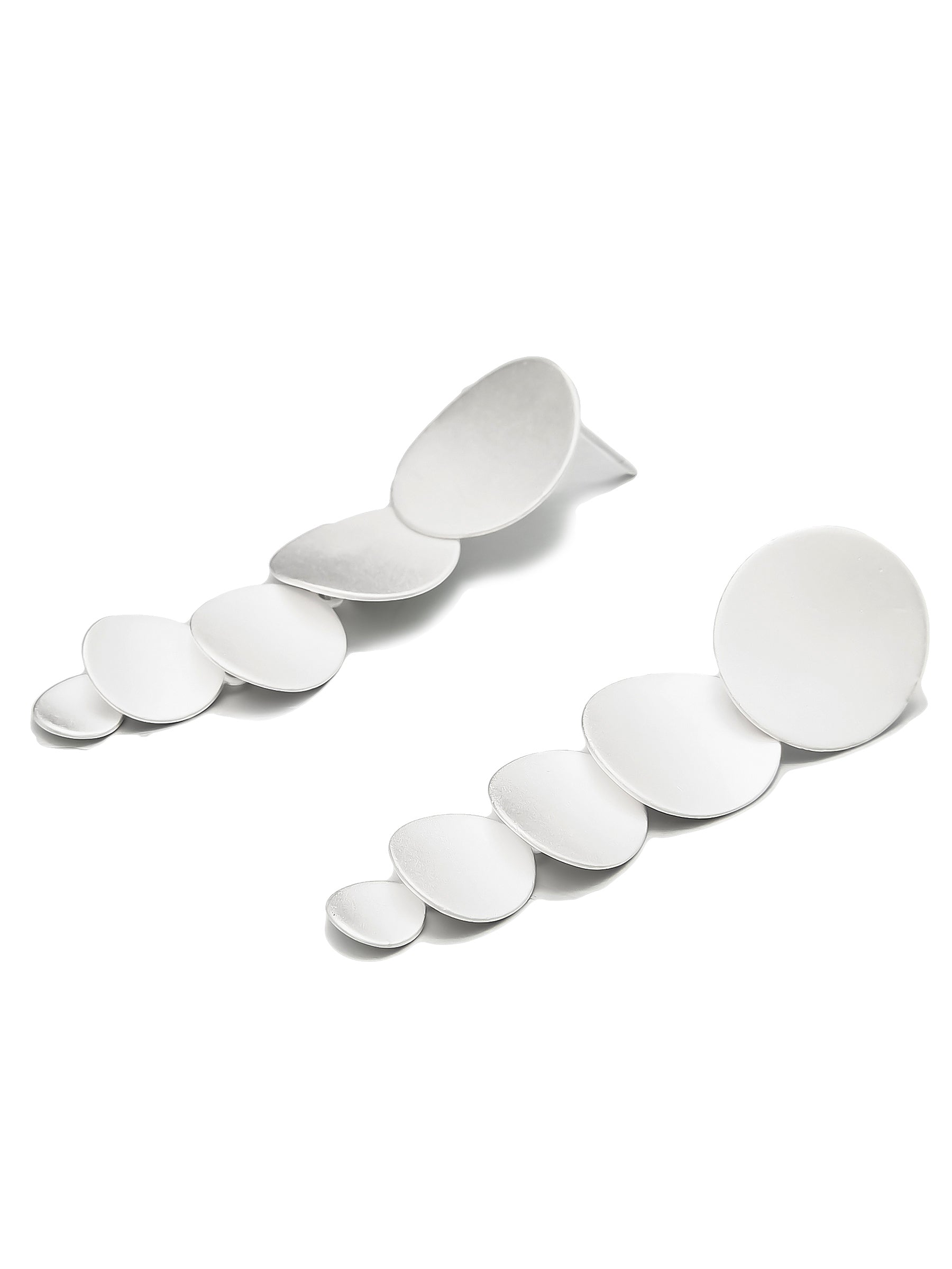 Sterling Silver Layered Disc Earrings
