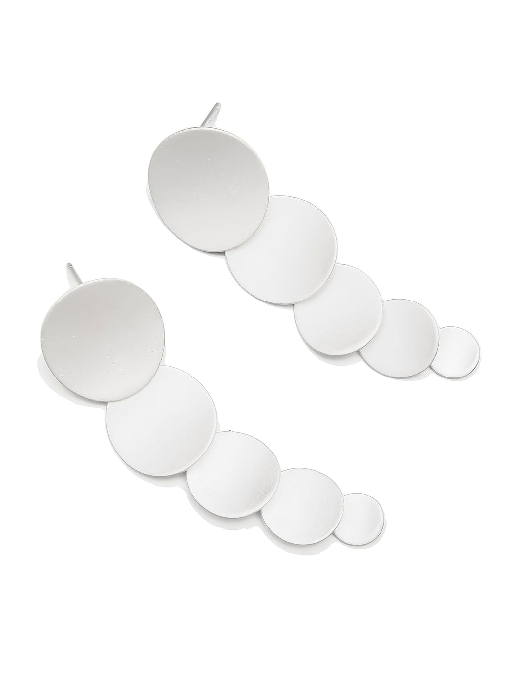 Sterling Silver Layered Disc Earrings