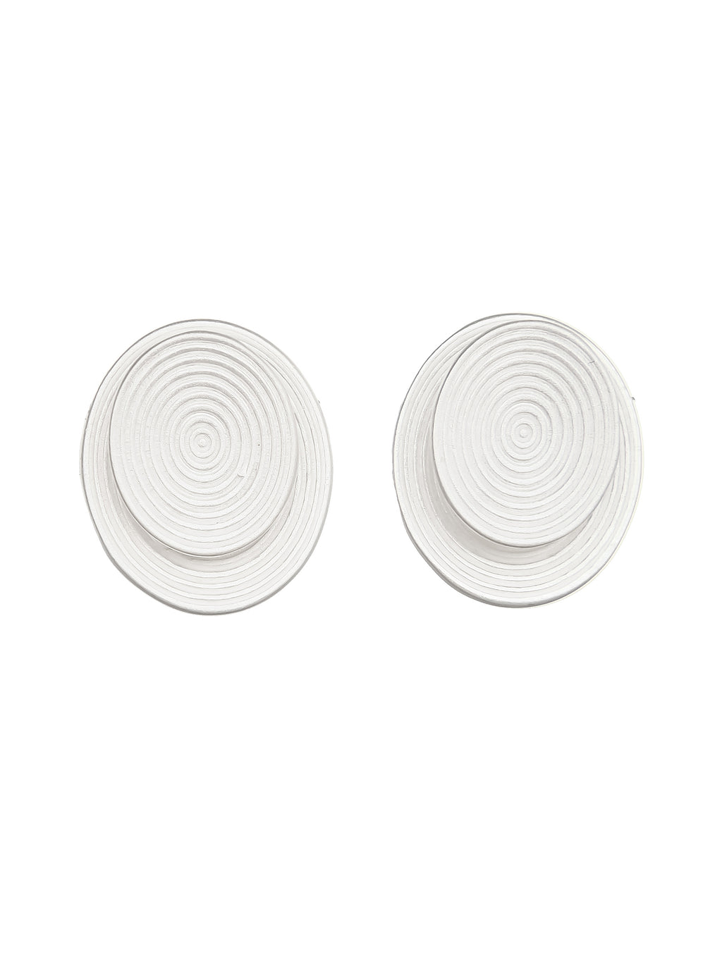 Sterling Silver Layered Circle Stud Earrings