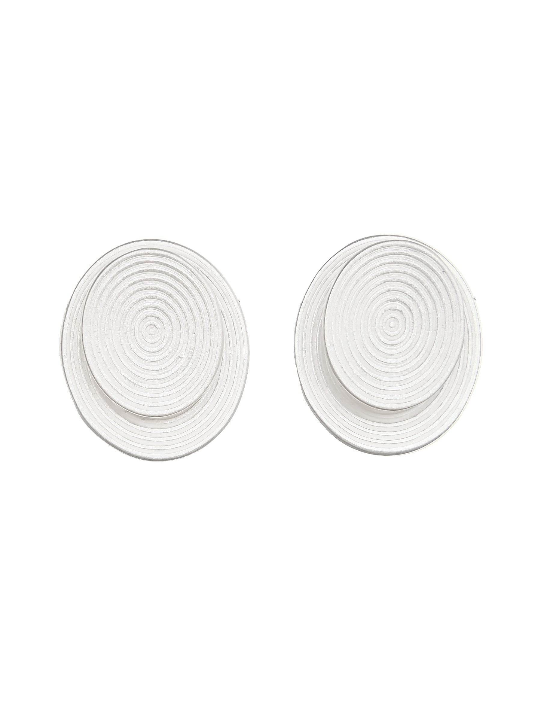 Sterling Silver Layered Circle Stud Earrings